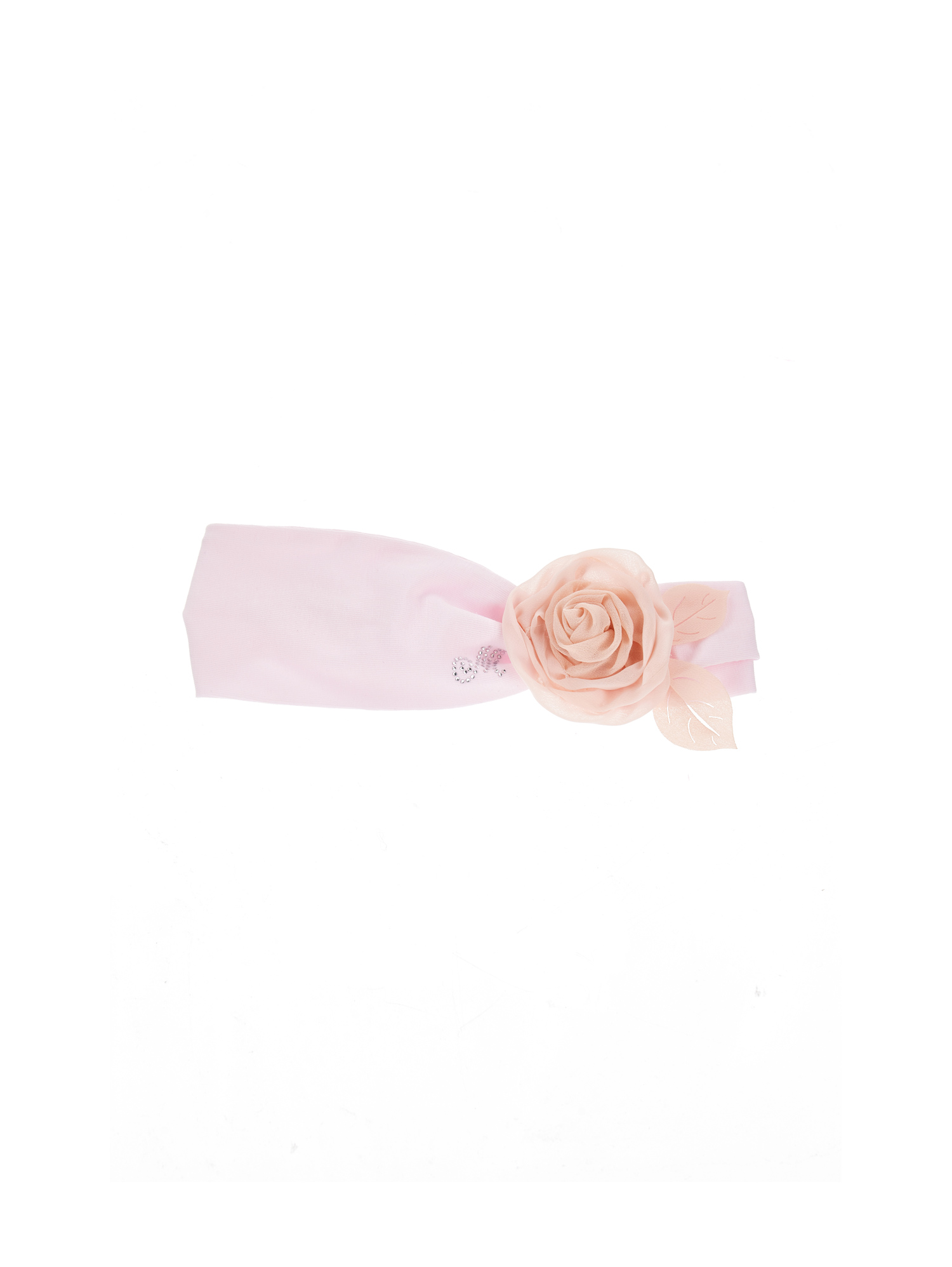 Monnalisa Kids'   Hair Band With Rose In Dusty Pink Rose