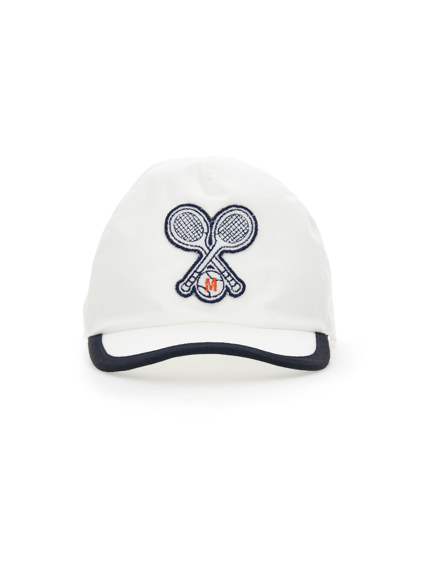 Monnalisa Tennis Print Baseball Cap In White