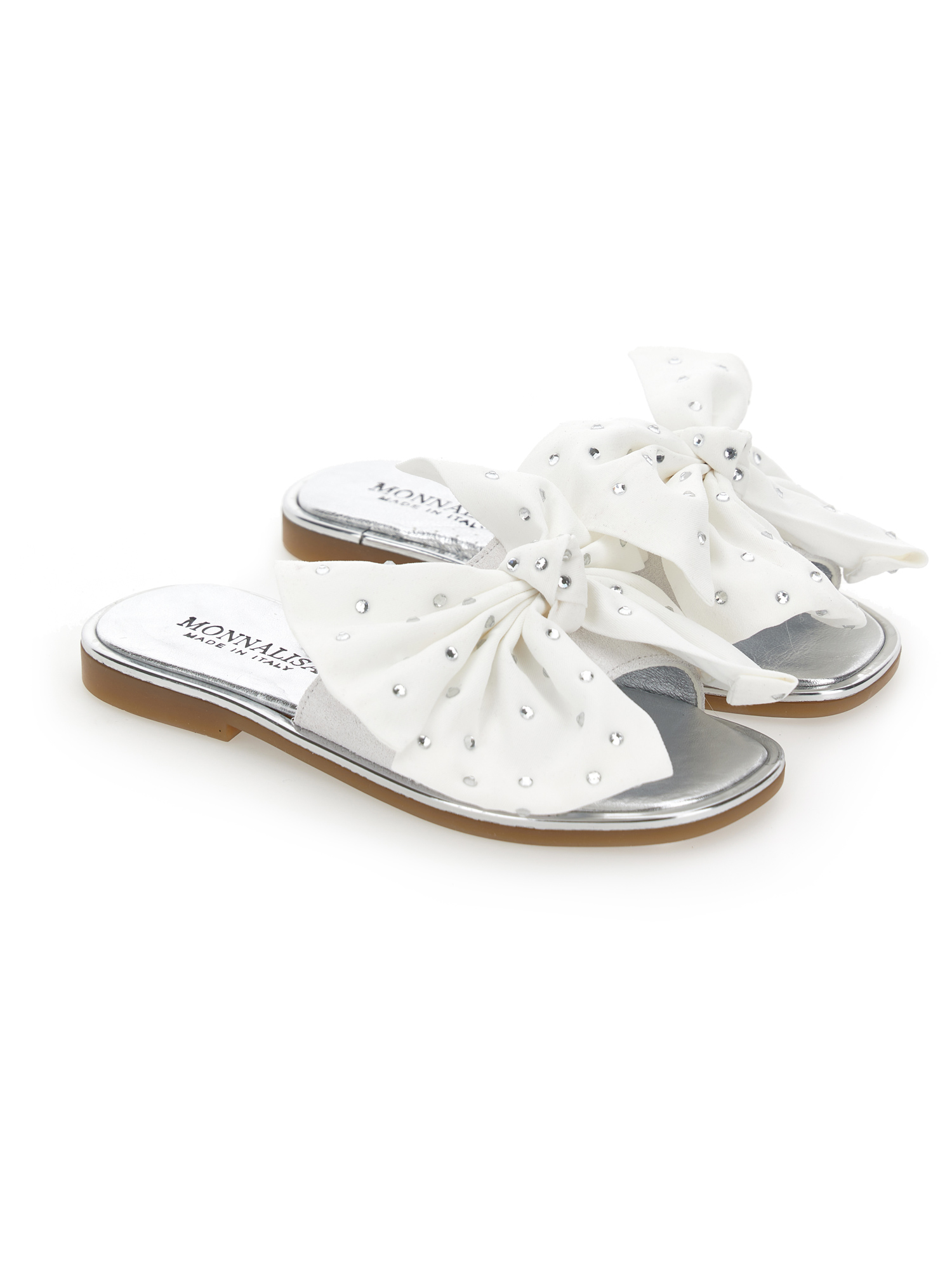 MONNALISA MONNALISA CRUST SLIPPERS WITH MAXI BOW