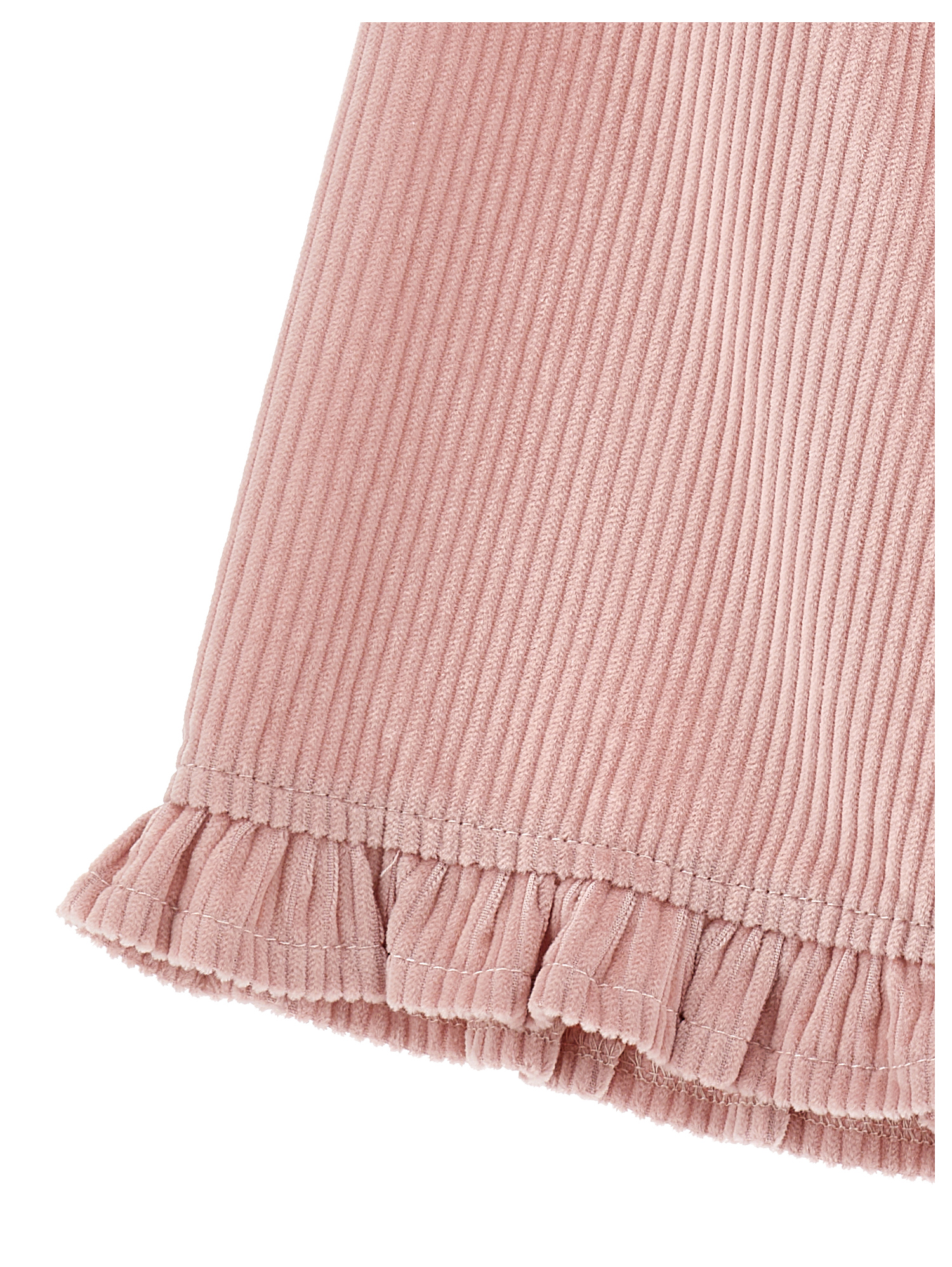 Monnalisa Heart Ruffle Trousers In Pink