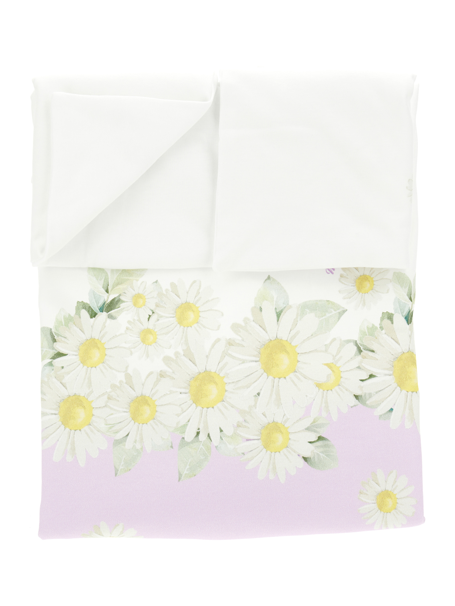 Monnalisa Babies'   Two-tone Daisy Print Blanket In White