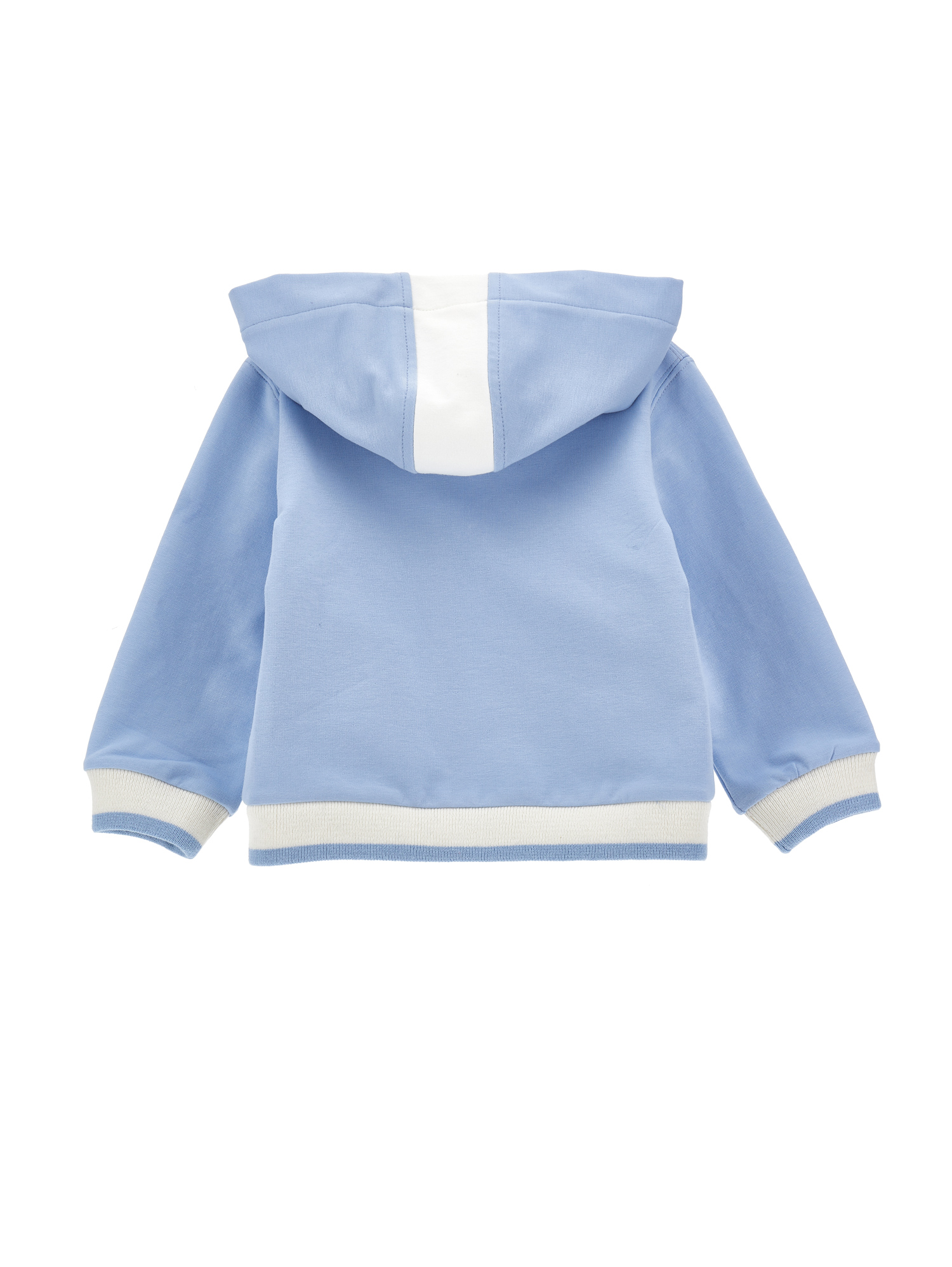 Monnalisa Dumbo Two-tone Hoodie In Light Blue + Cream