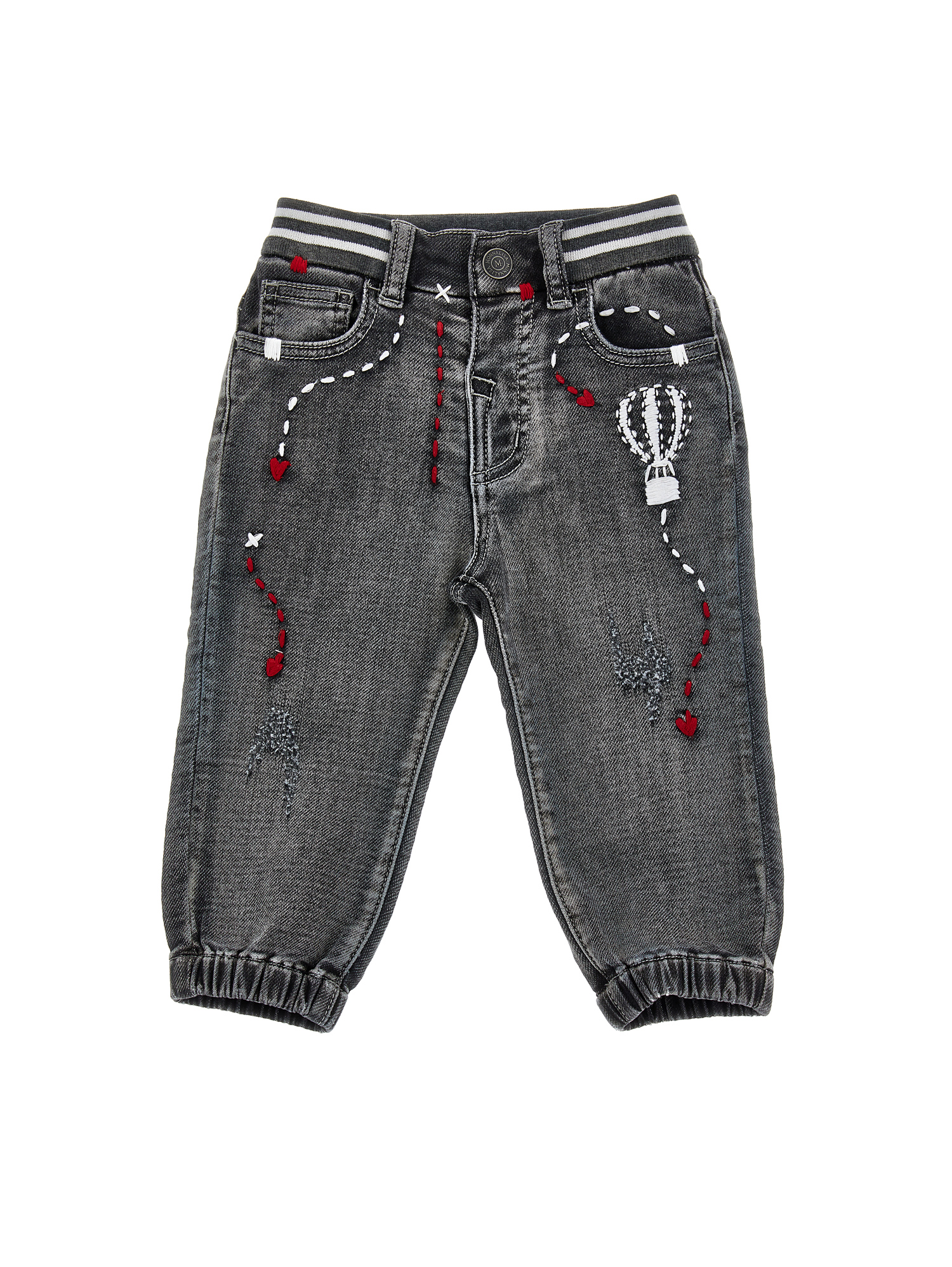 Monnalisa Pantaloni denim ricamati