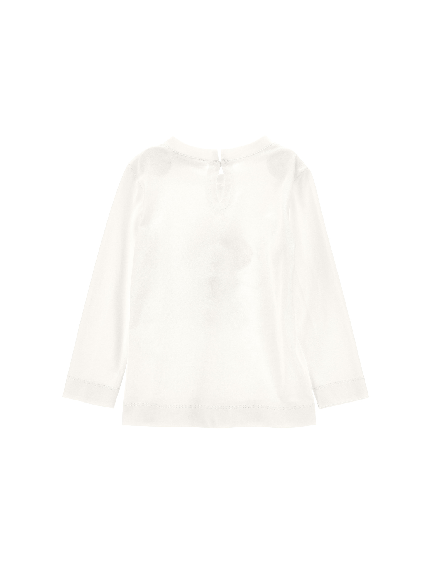 Monnalisa Poodle And Anemone Print Cotton T-shirt In Cream
