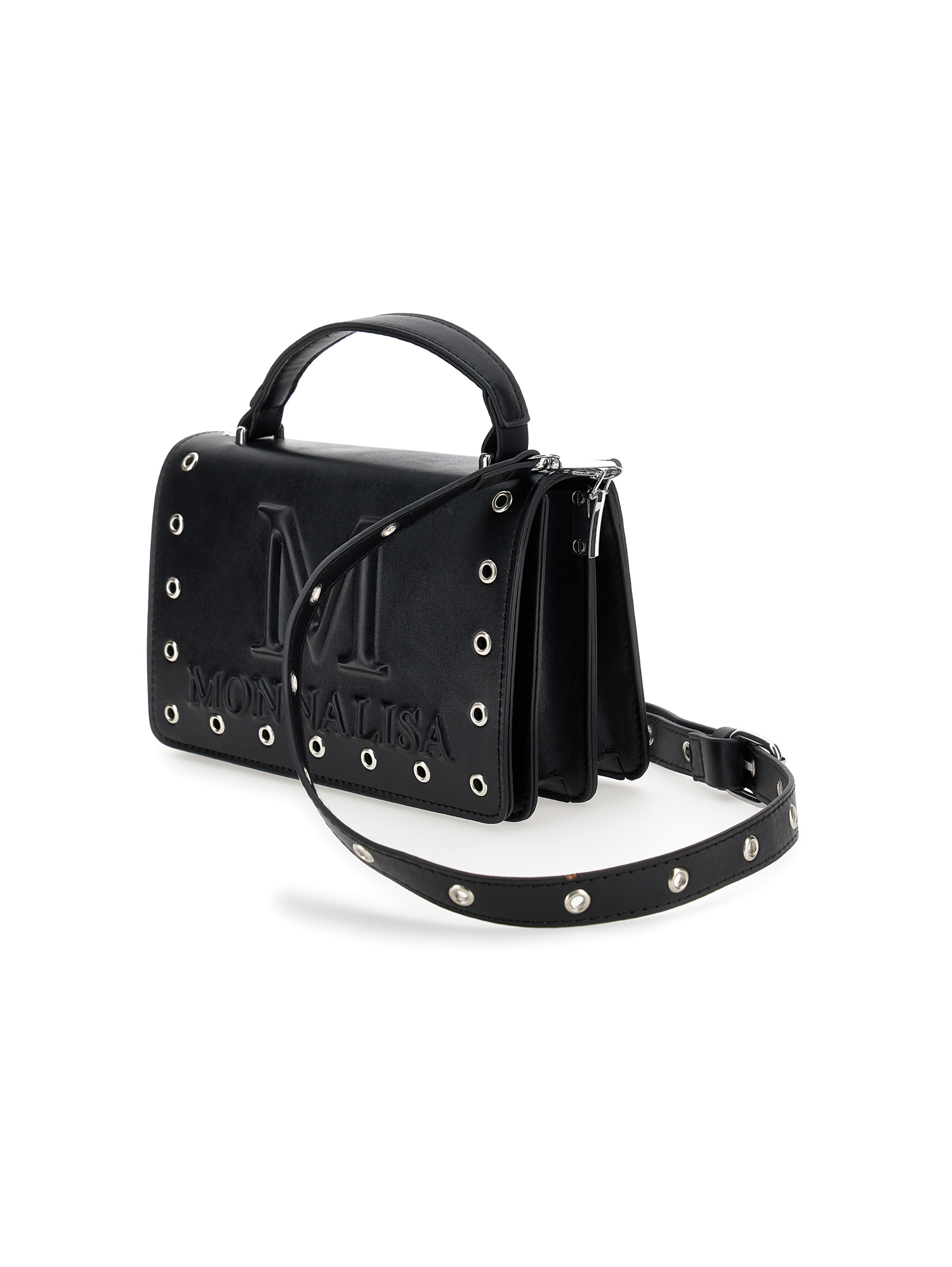 Monnalisa Coated Fabric Folder In Black