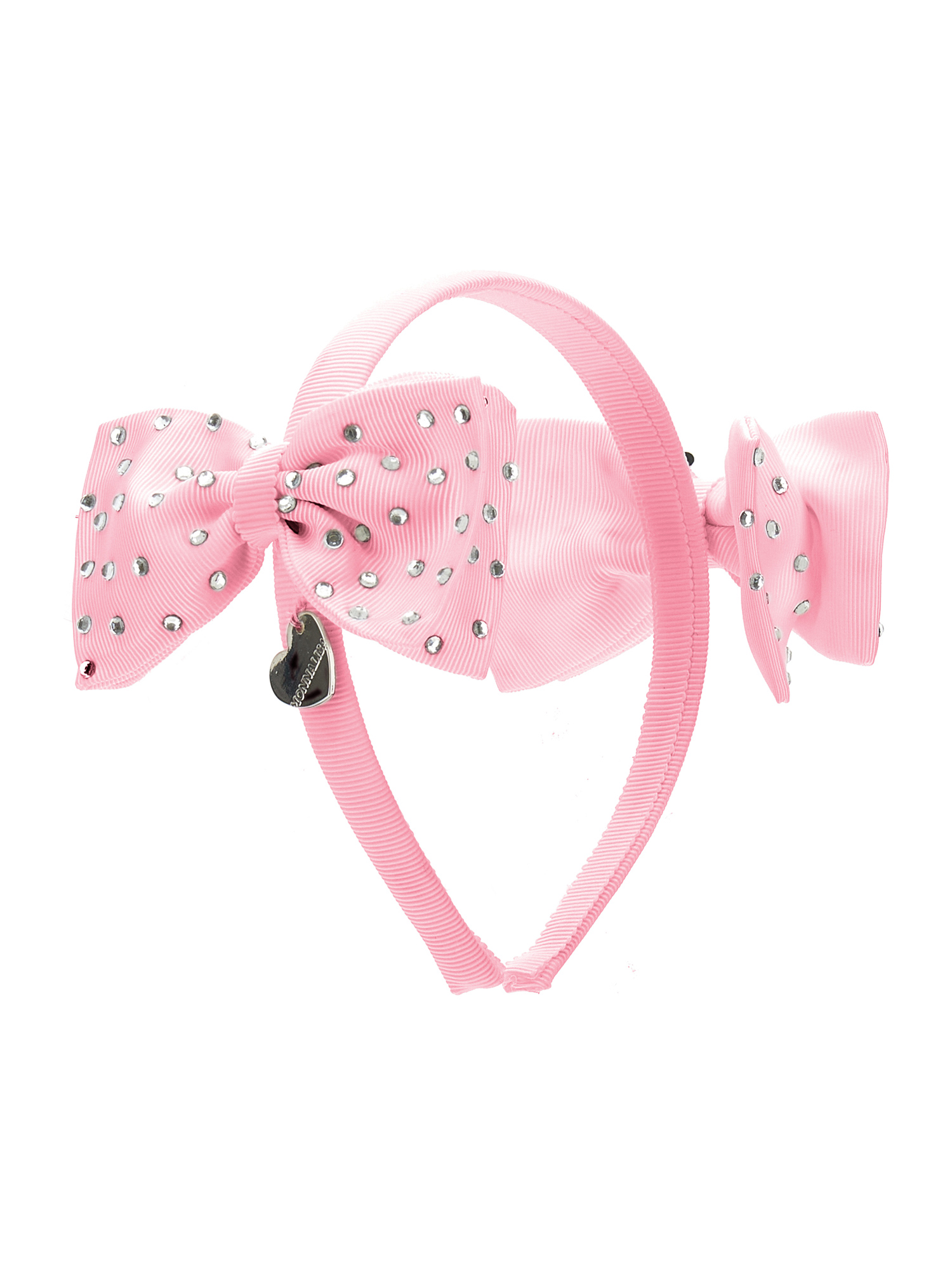 Monnalisa Double Bow Hairband In Rosa Fairy Tale