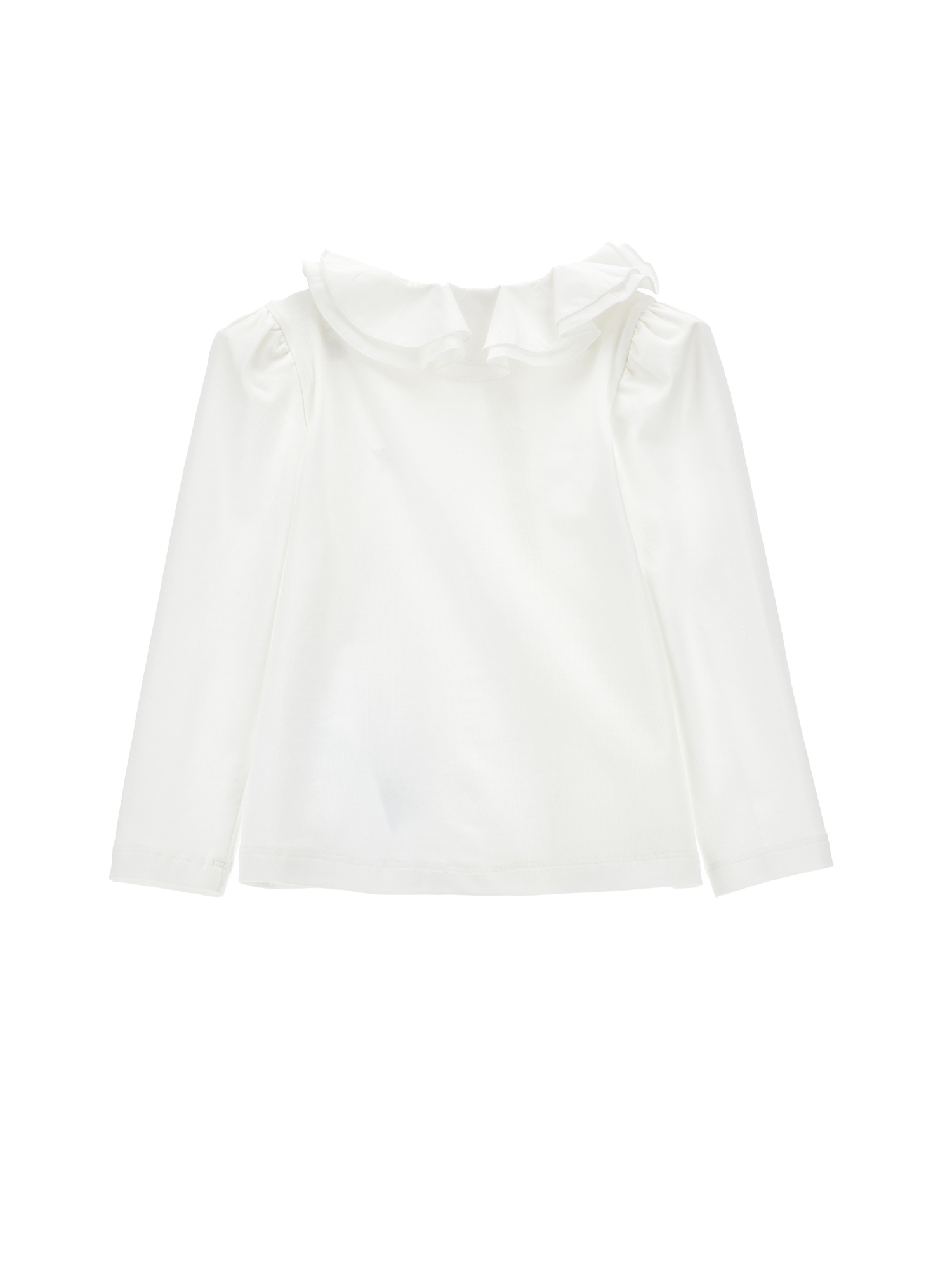 Monnalisa Organic Cotton Shirt With Elegant Collar In White