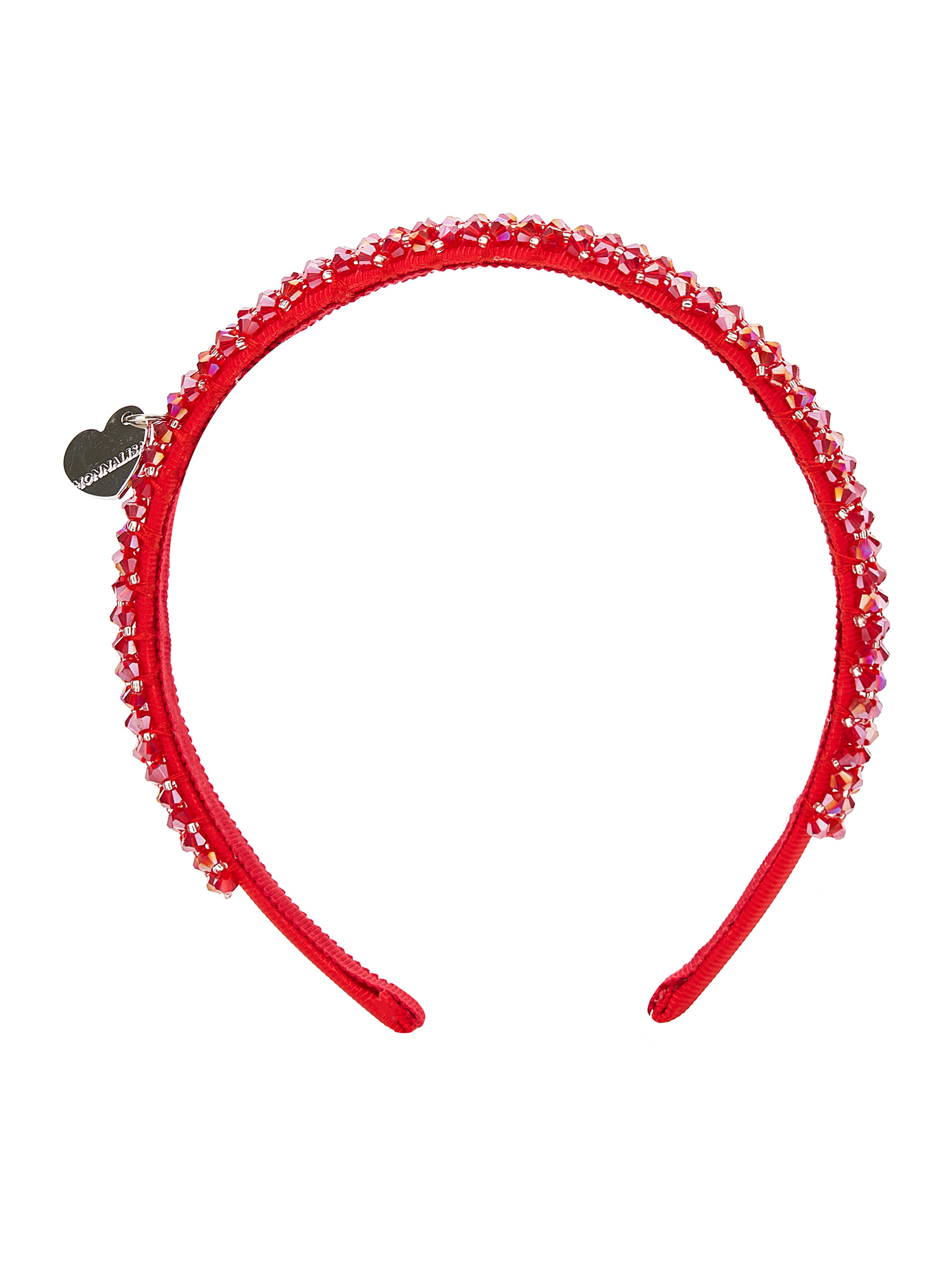 Monnalisa Hairband With Beads In Red