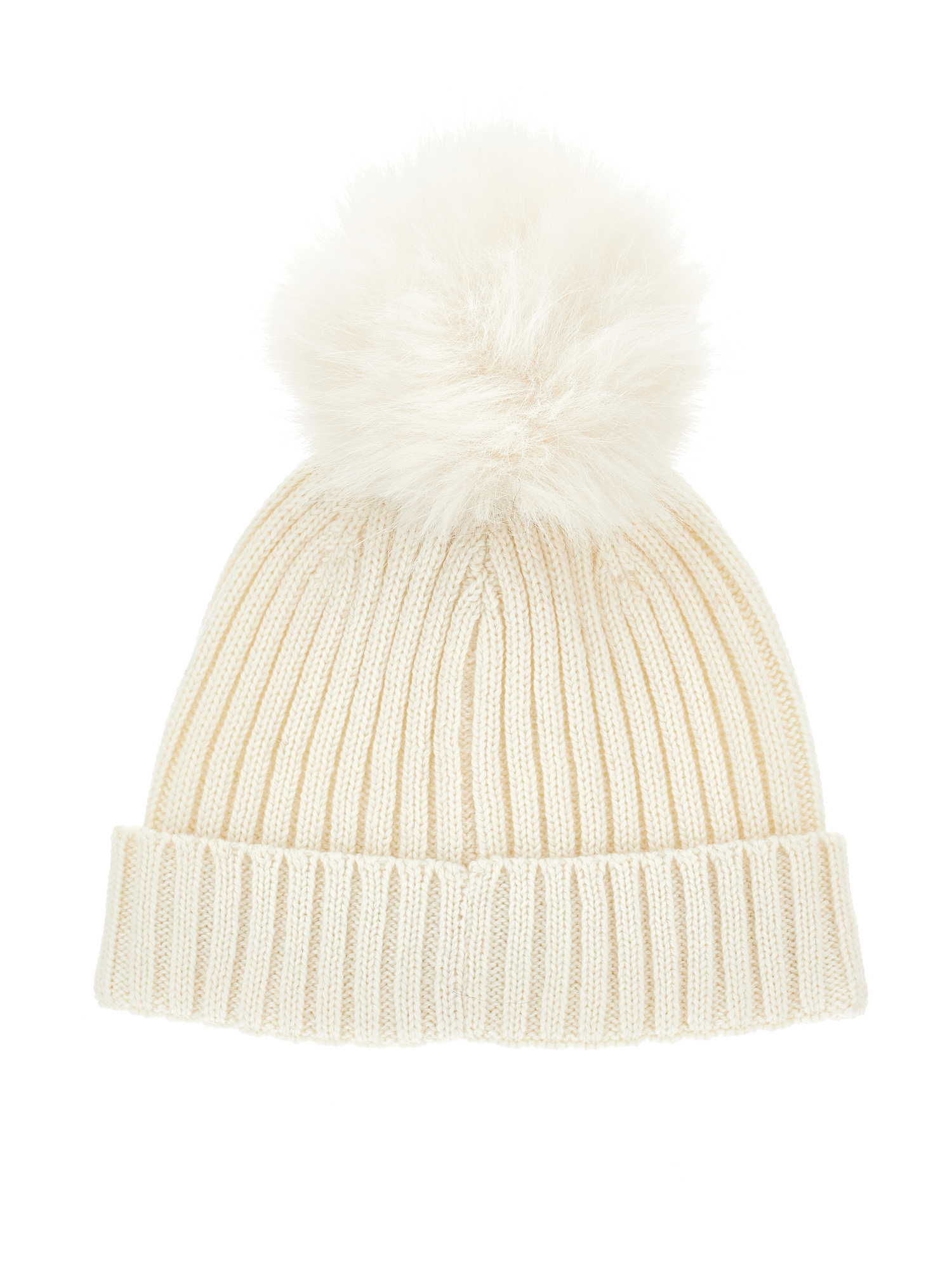 Shop Monnalisa Wool Blend Hat With Rhinestones In Cream
