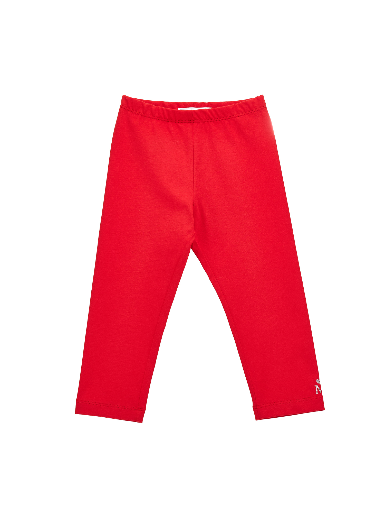 Monnalisa Stretch Cotton Leggings In Red