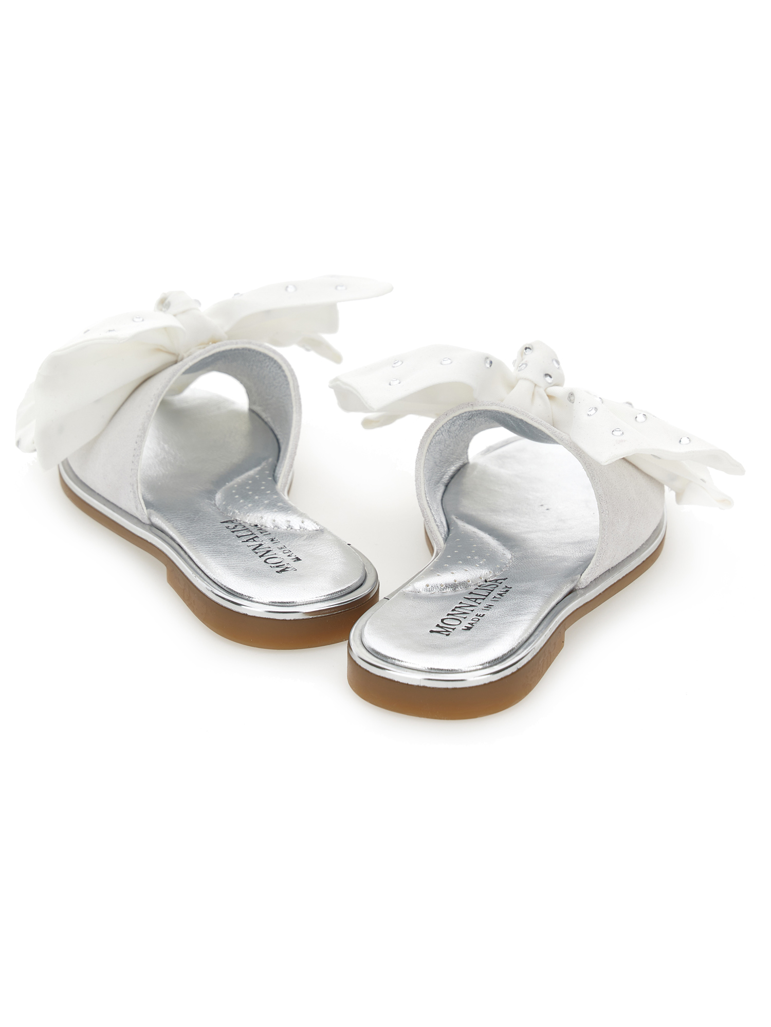 MONNALISA MONNALISA CRUST SLIPPERS WITH MAXI BOW