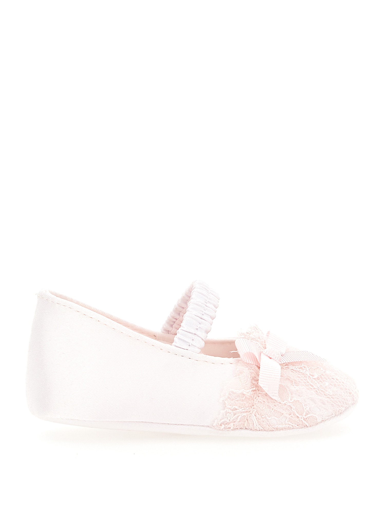 Monnalisa Chantilly Lace Trimmed Slippers In Light Pink