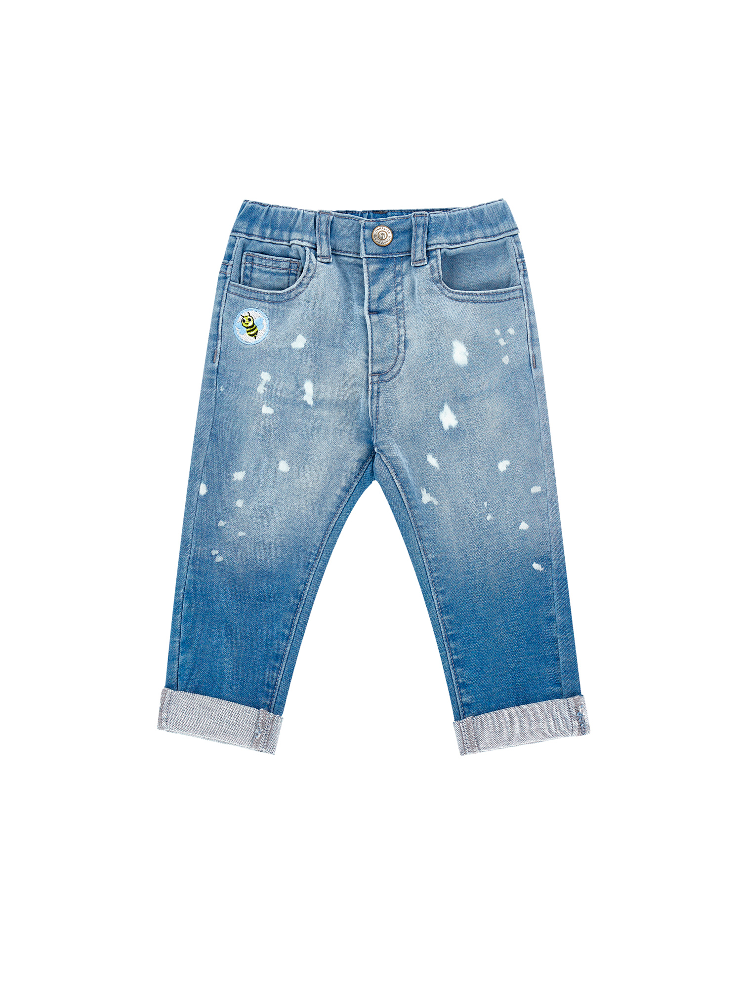 Monnalisa Five-pocket Faded Jeans In 6261