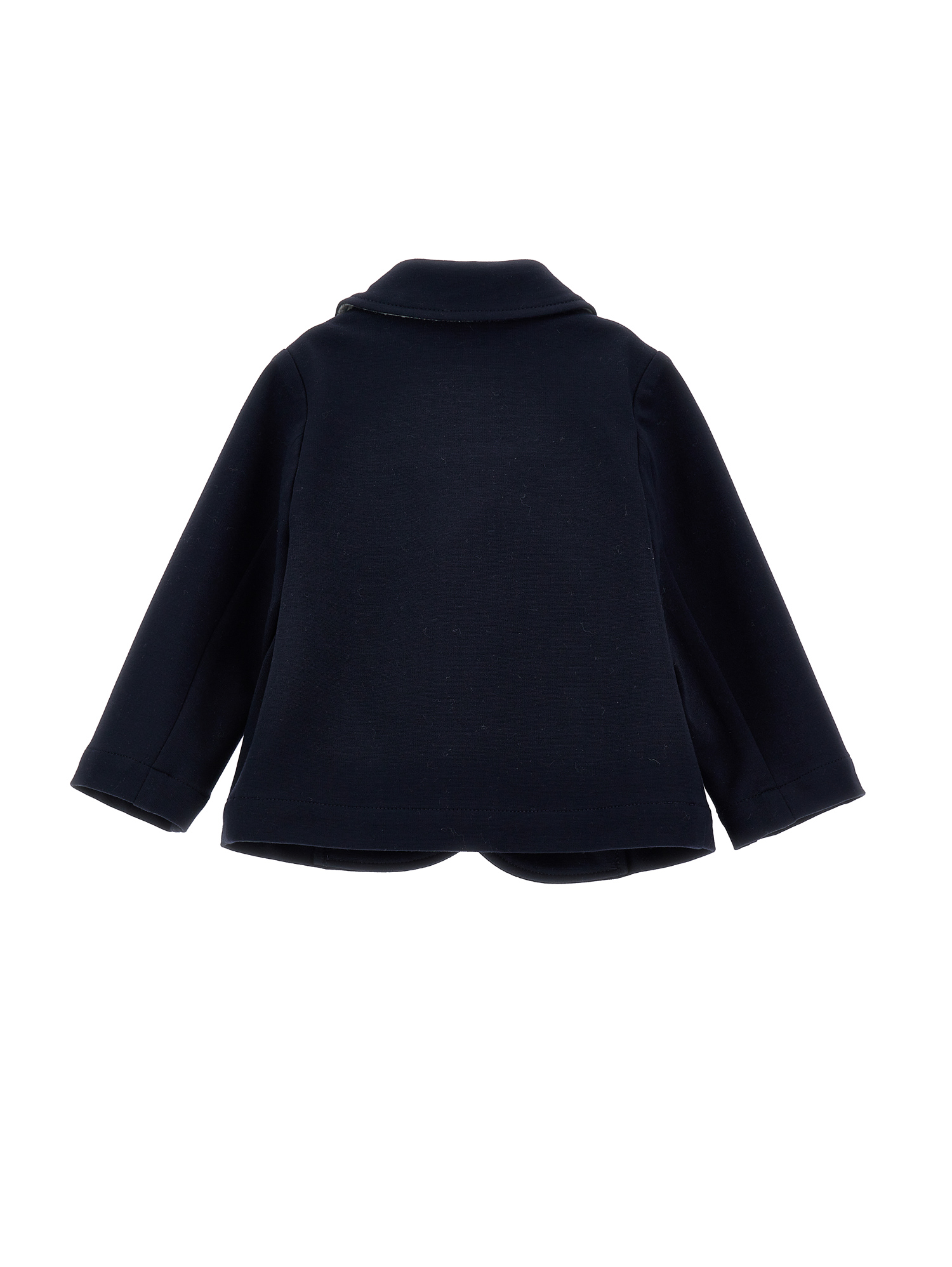 Monnalisa Unlined Milano Stitch Blazer In Dark Blue