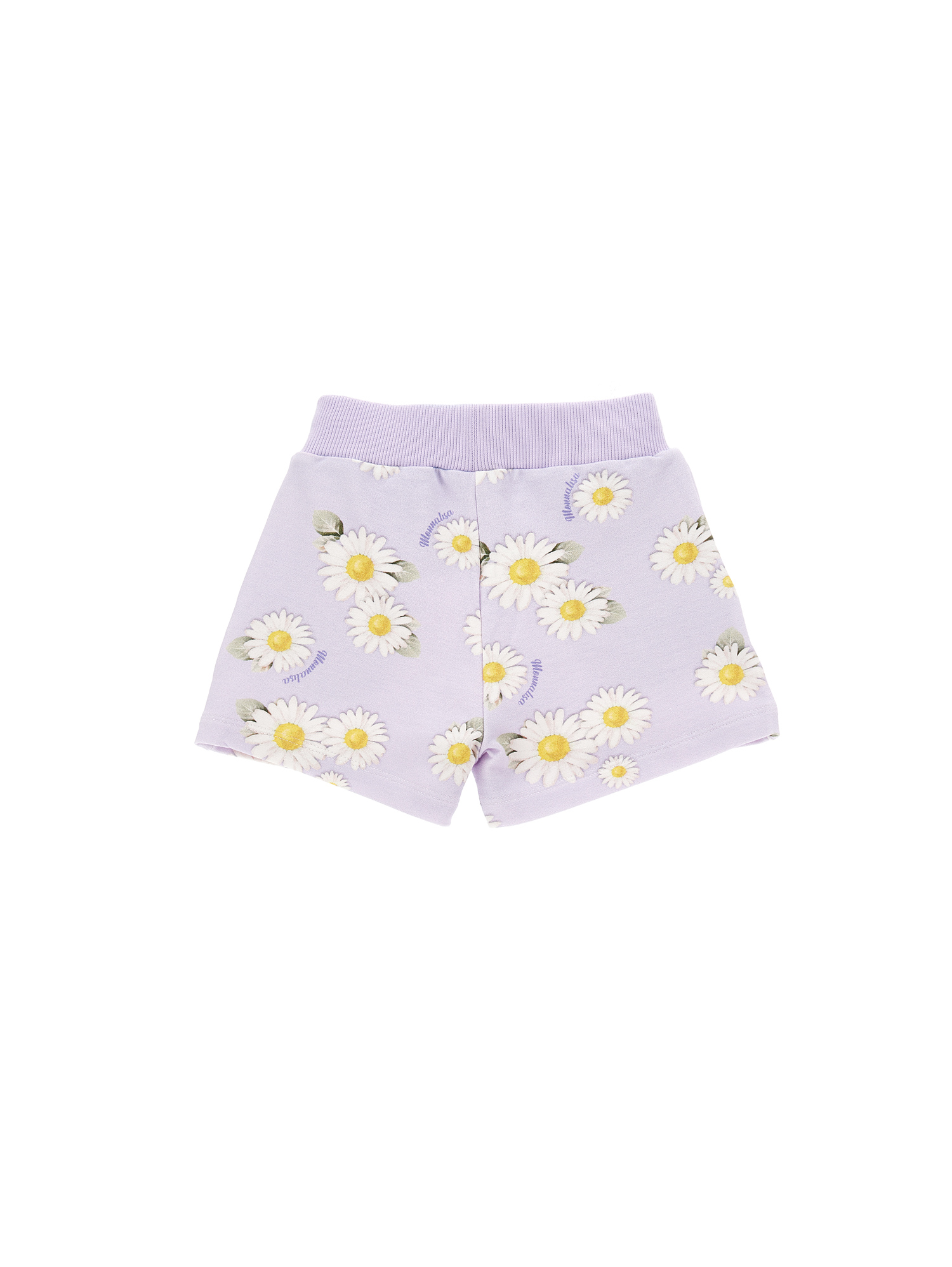 Monnalisa Daisy Fleece Shorts In Wisteria