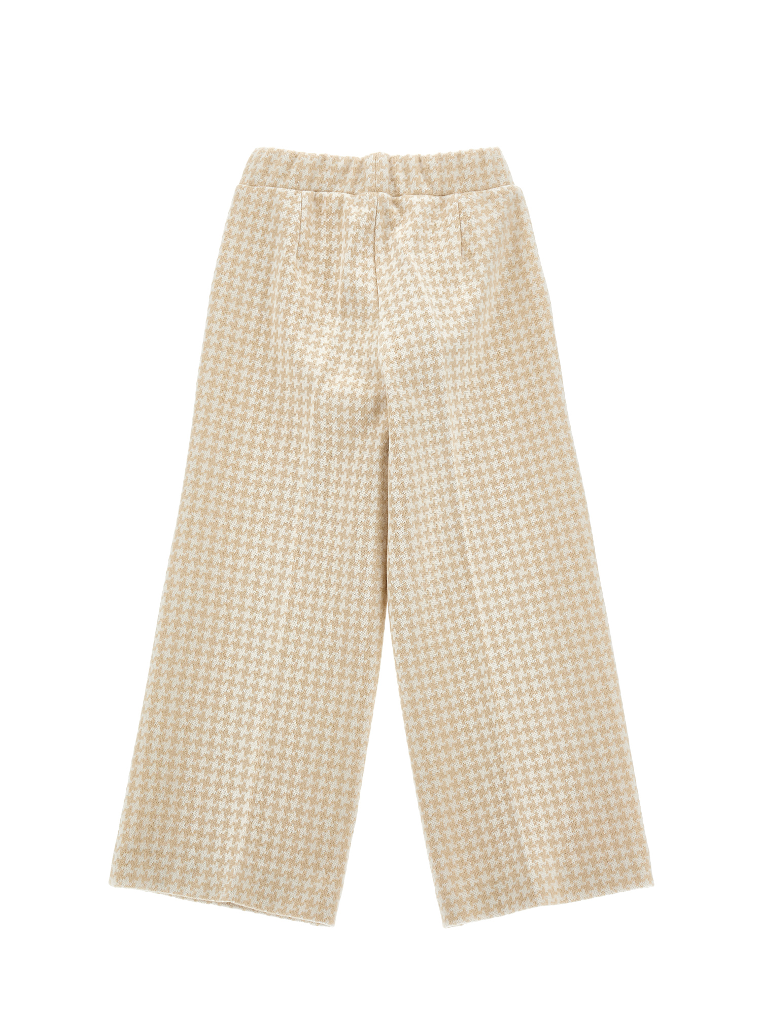 Monnalisa Knit Palazzo Trousers In White