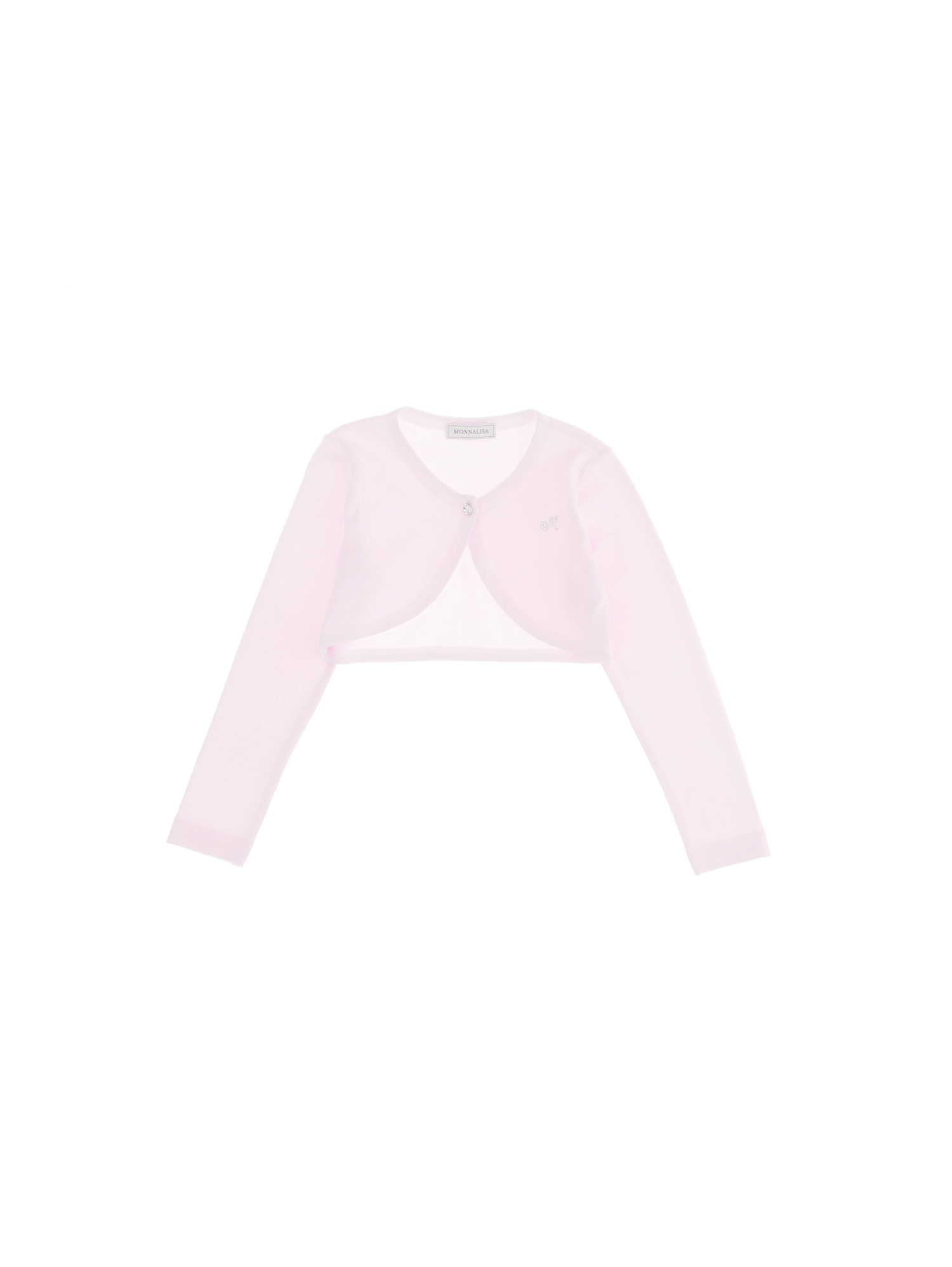 Monnalisa Kids'   Rounded Cardigan In Rosa Fairy Tale