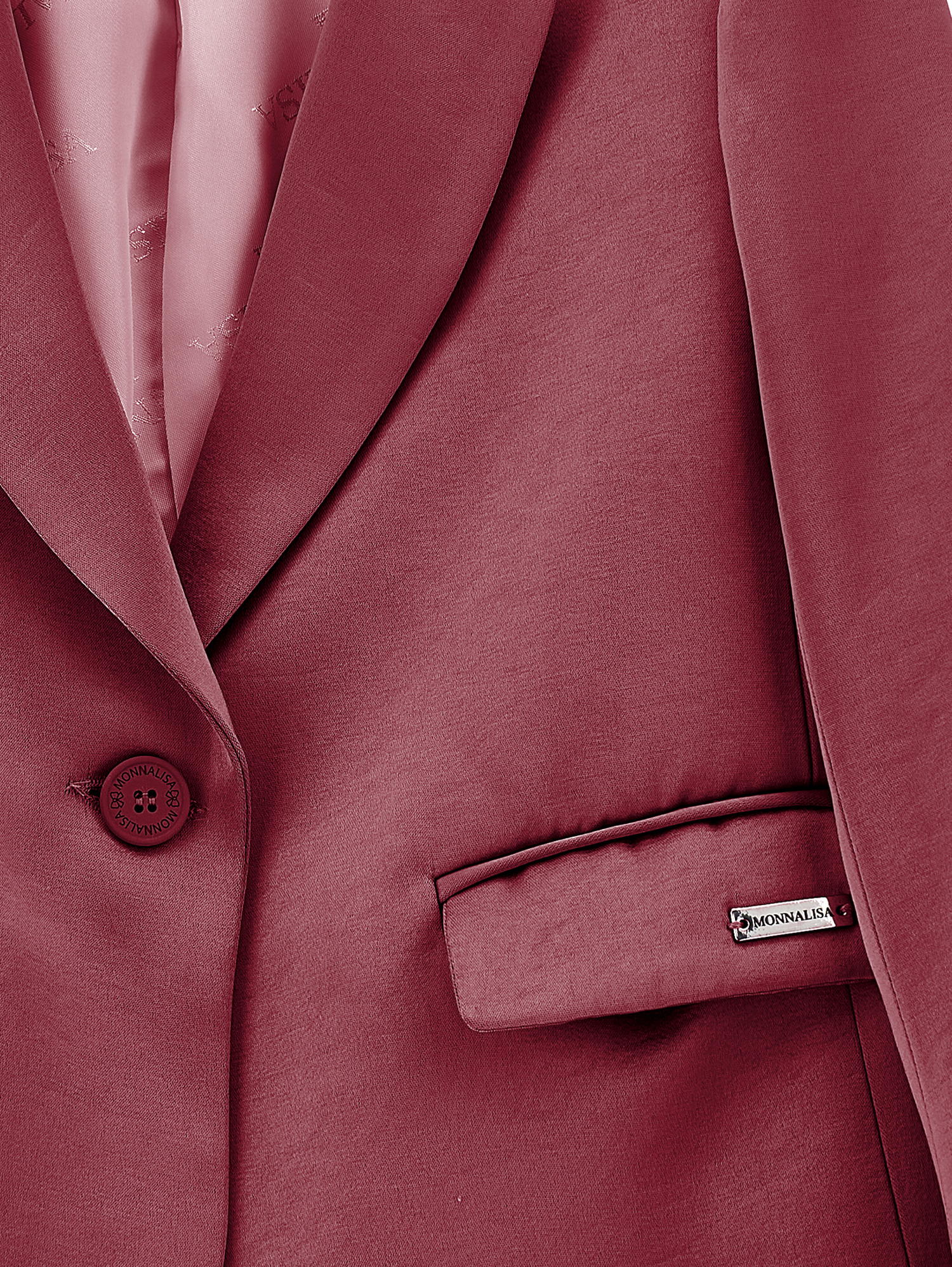 Monnalisa Satin-lined Jacket In Plum