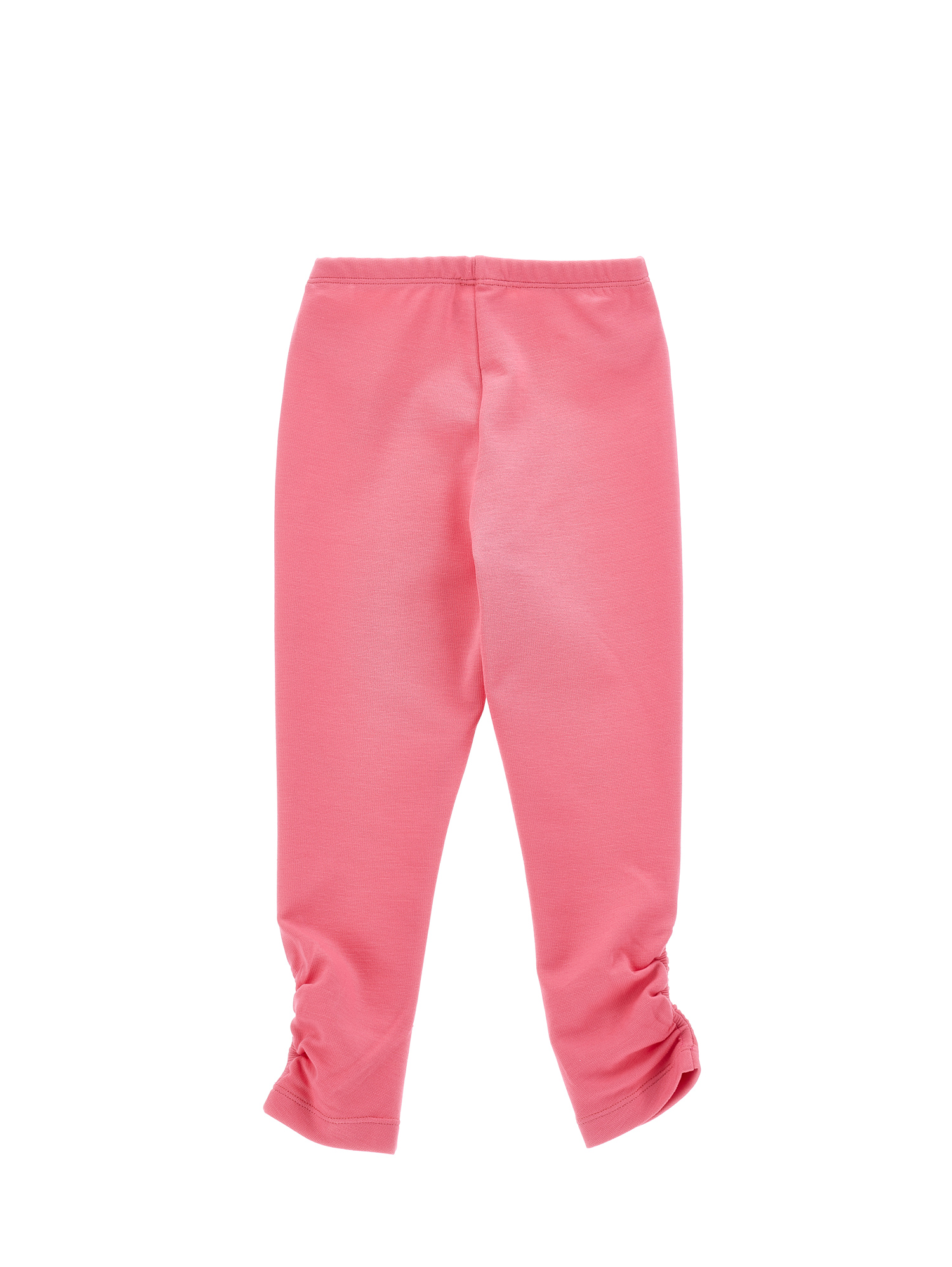 Monnalisa Ruched Milano Stitch Leggings In Azalea