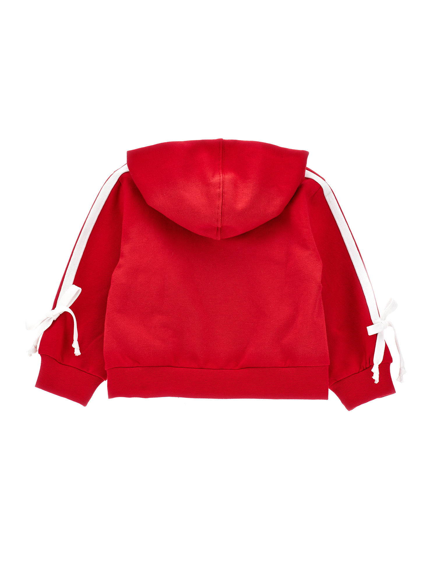Monnalisa Hooded Tracksuit With Hearts In Red