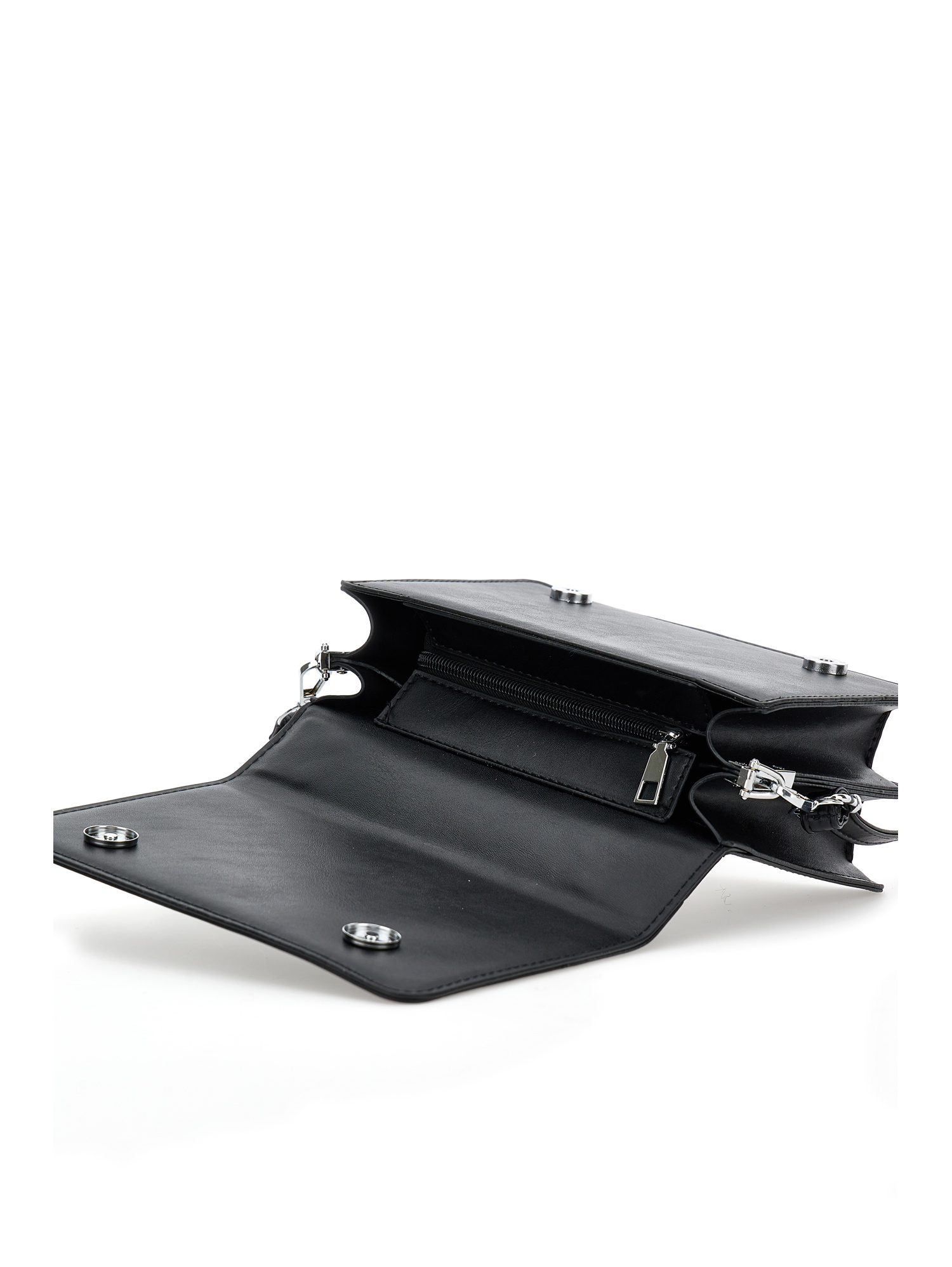 Monnalisa Coated Fabric Bag In Black