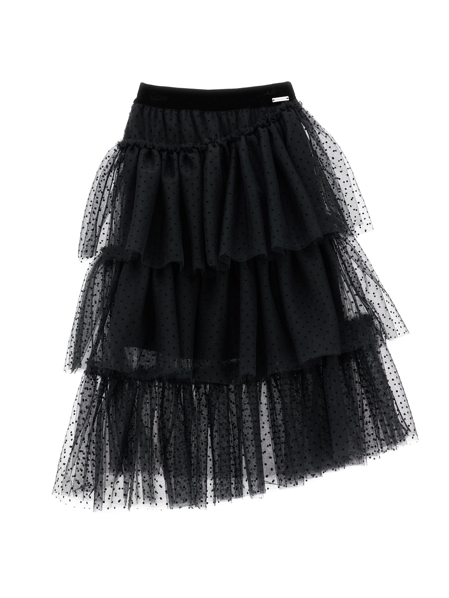 Monnalisa Kids'   Midi Tulle Skirt In Black