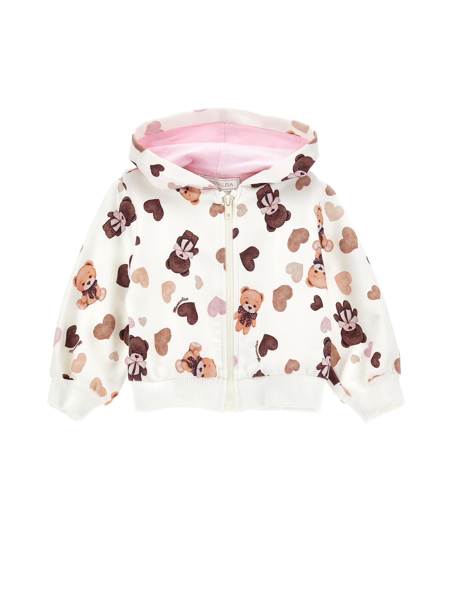 Monnalisa Felpa con cappuccio stampa overall