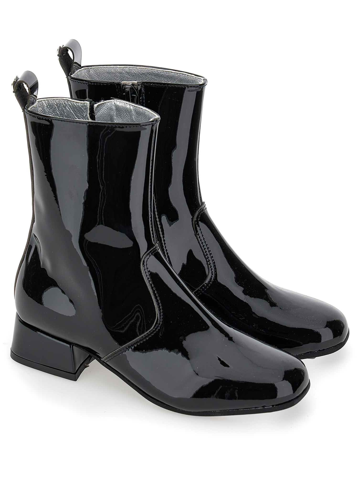 Patent leather ankle boots with heel girl | Monnalisa United