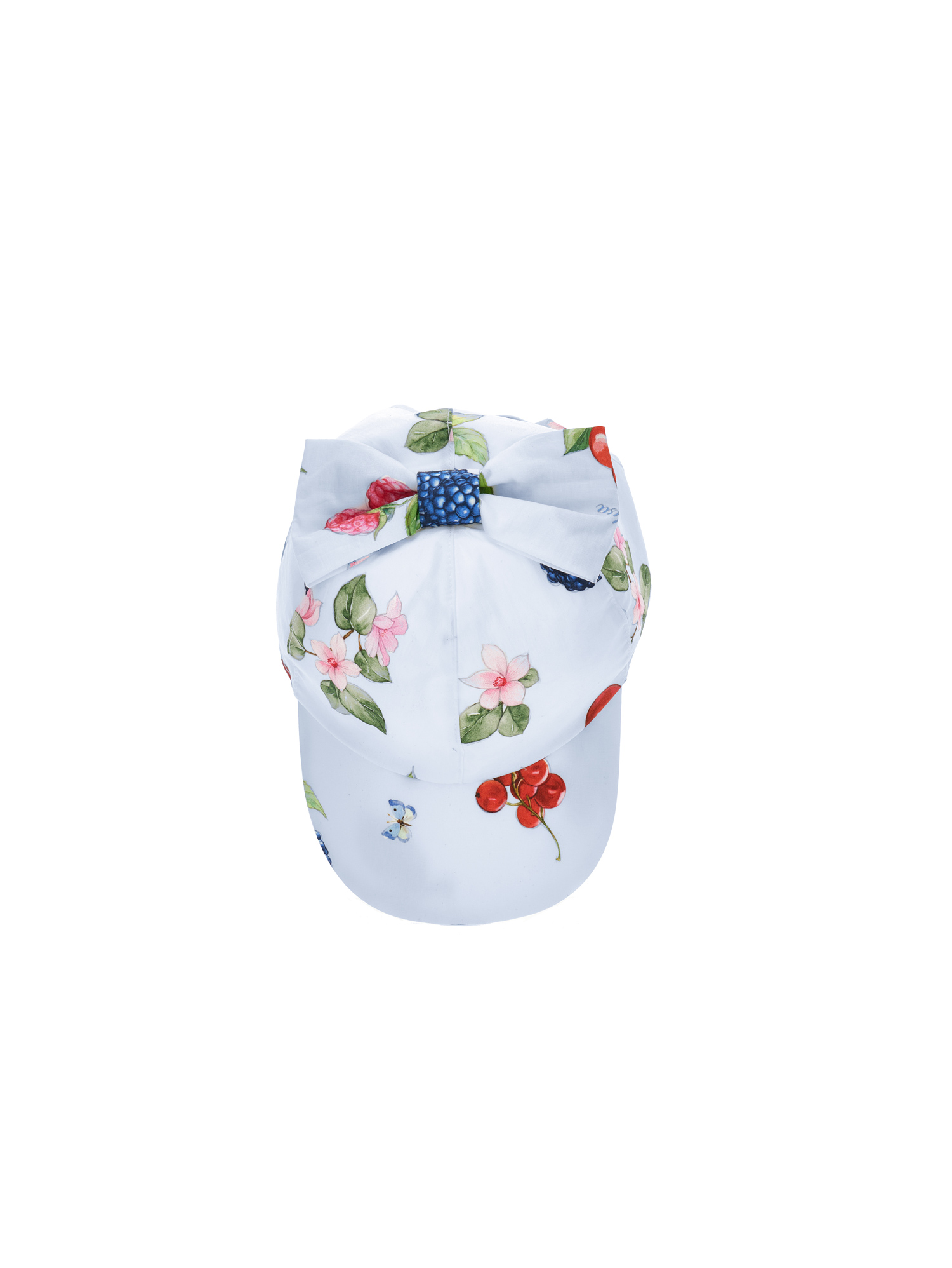 Monnalisa Baseball Cap With Bow In Sky Blue