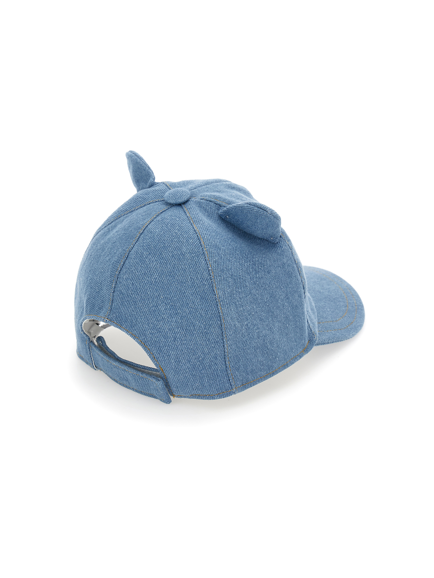 Monnalisa Denim Hat With Ears In Blue