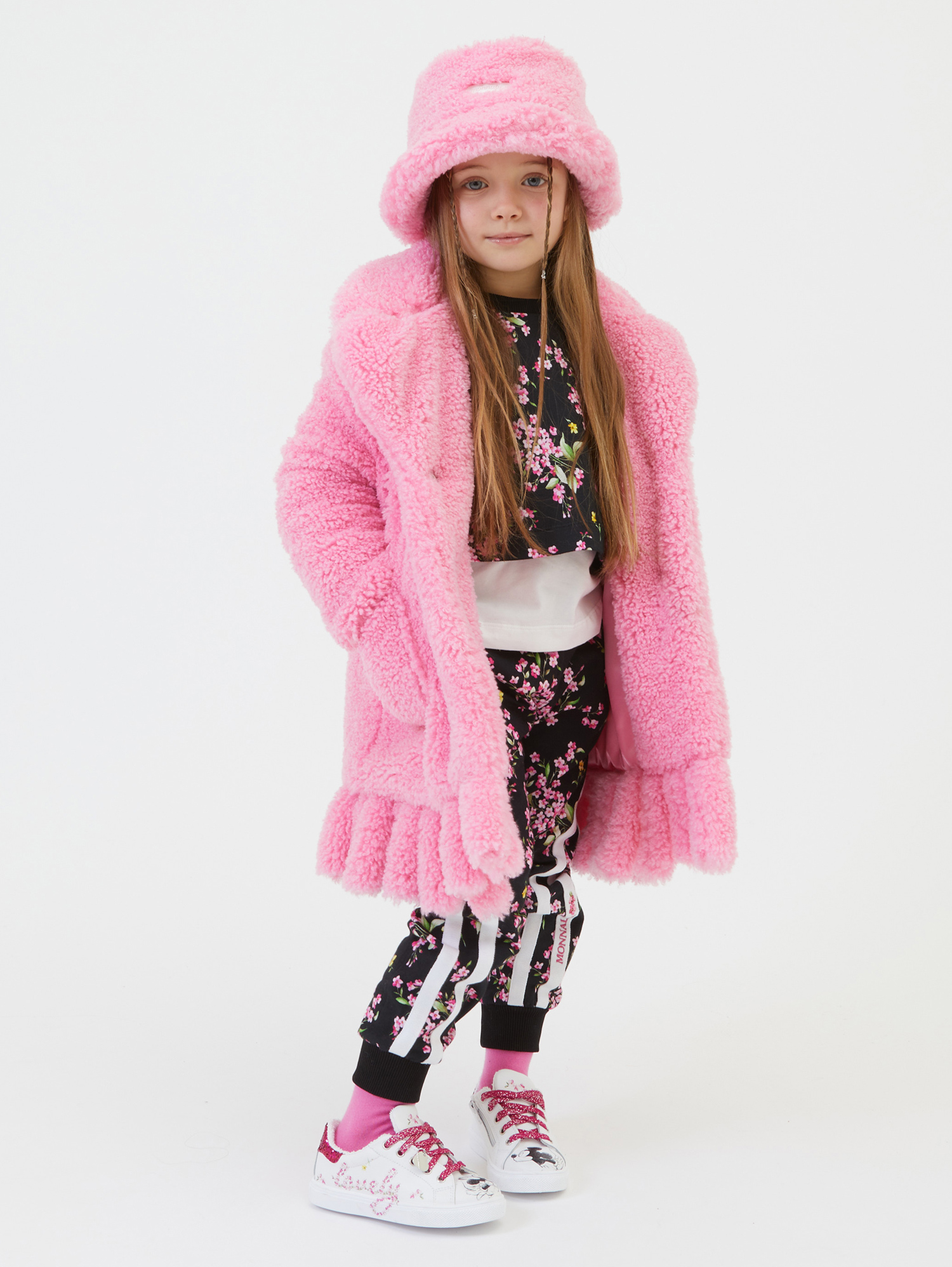 Plush coat with fringes girl Monnalisa Ireland