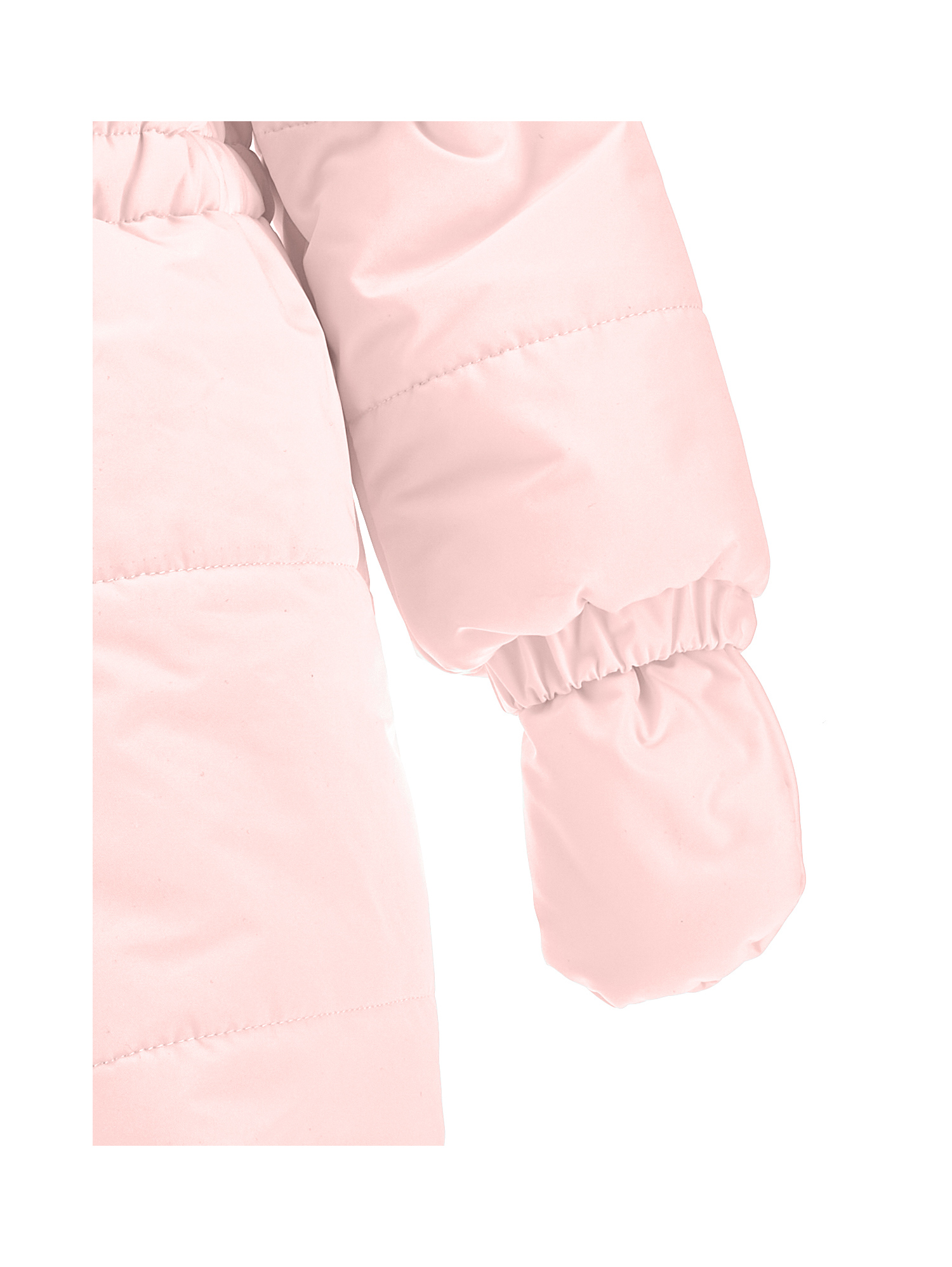 Shop Monnalisa Full Nylon Snowsuit In Dusty Pink Rose