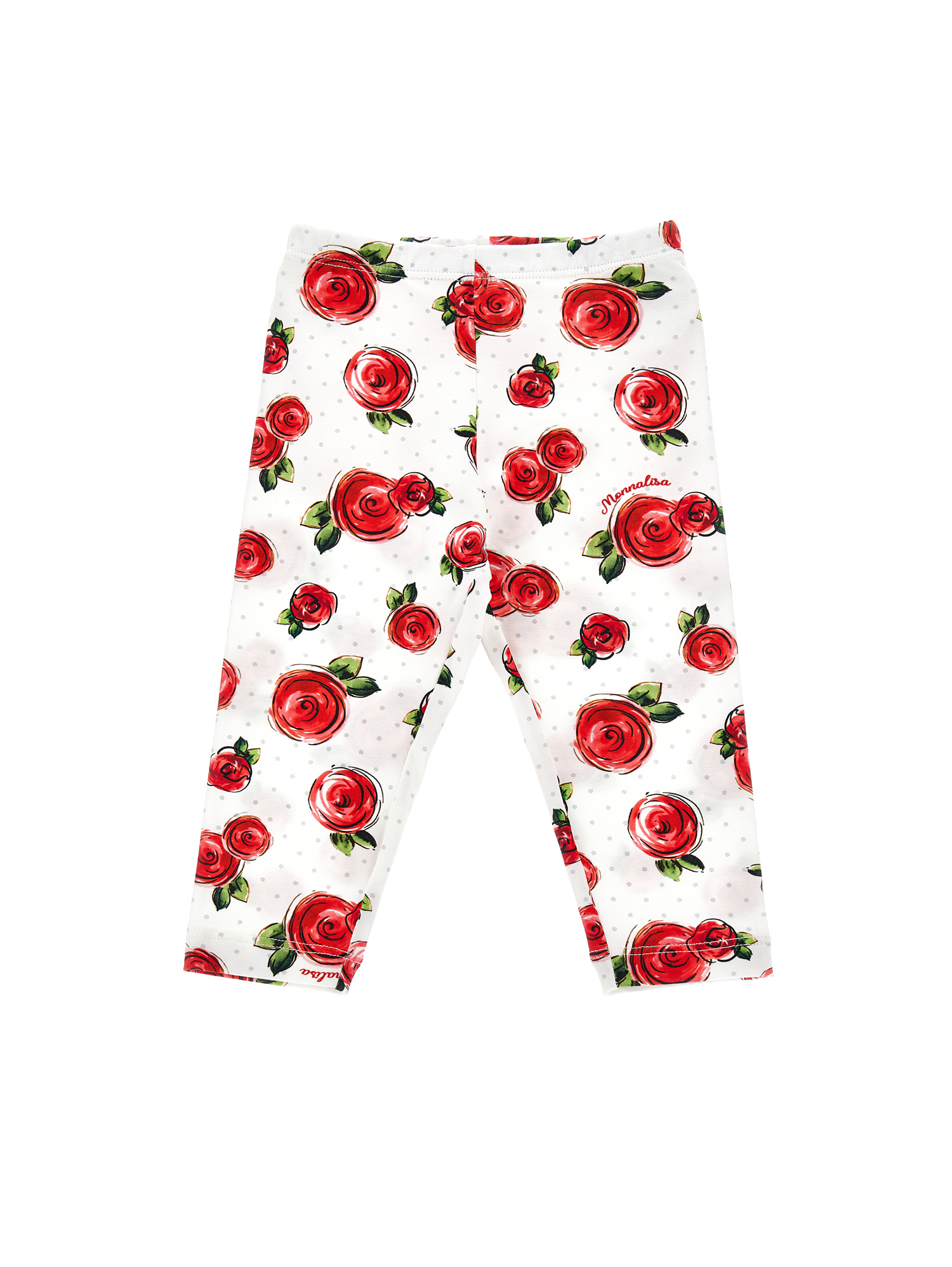 Monnalisa Leggings jersey pois e rose