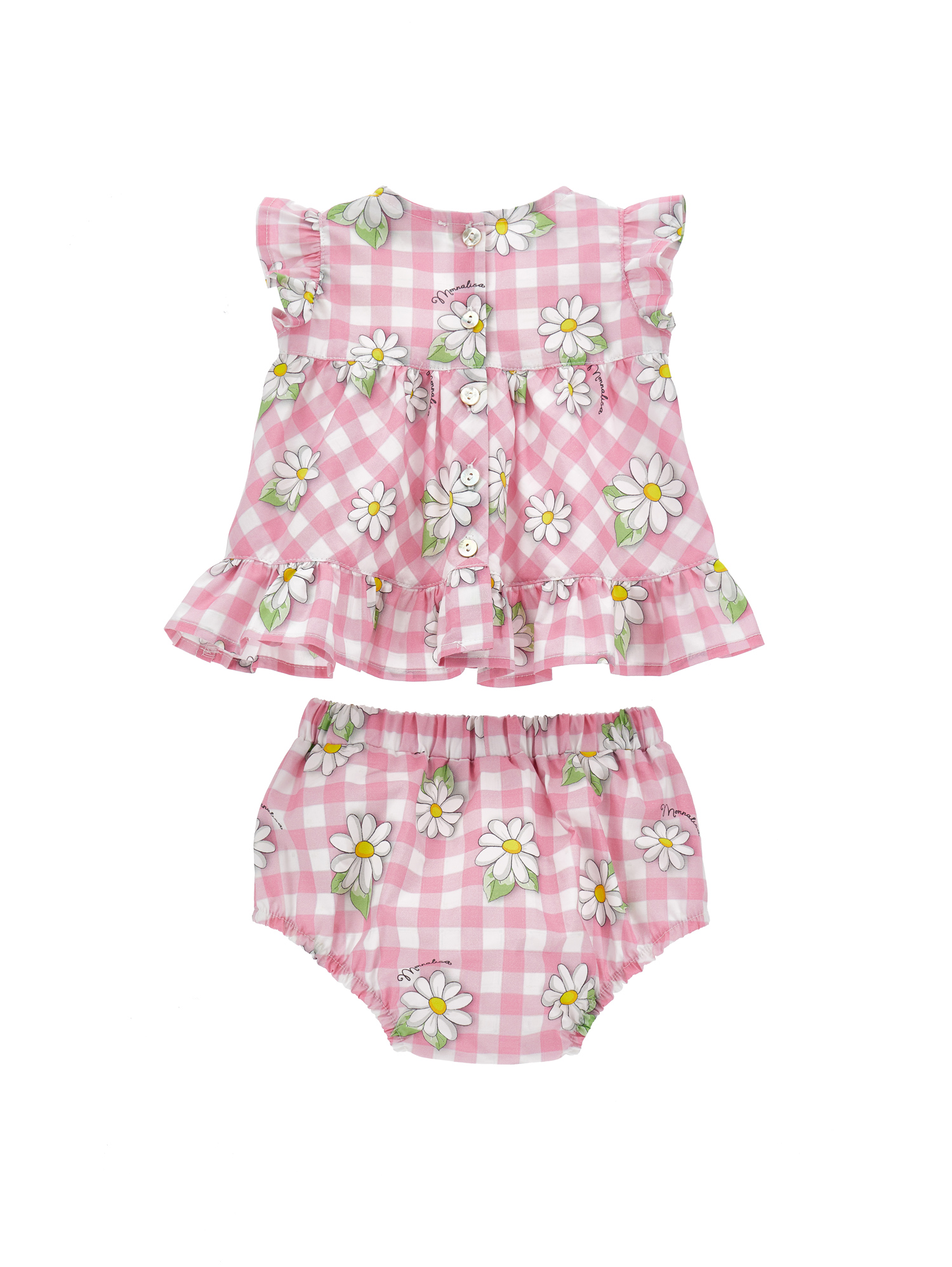 Monnalisa Top With Frilled Culottes In Rosa Fairy Tale
