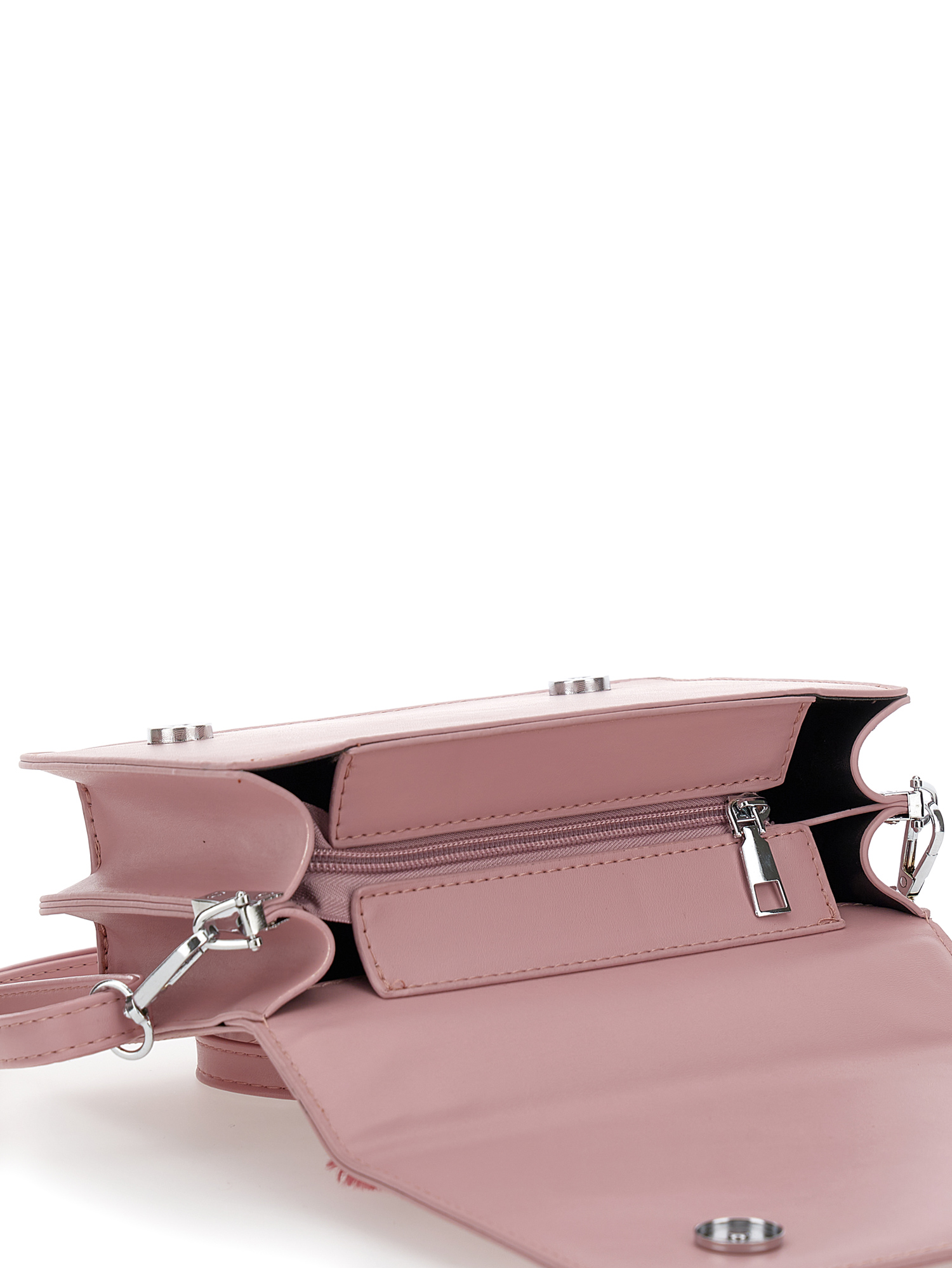 Shop Monnalisa Coated Fabric Bag In Blush Pink