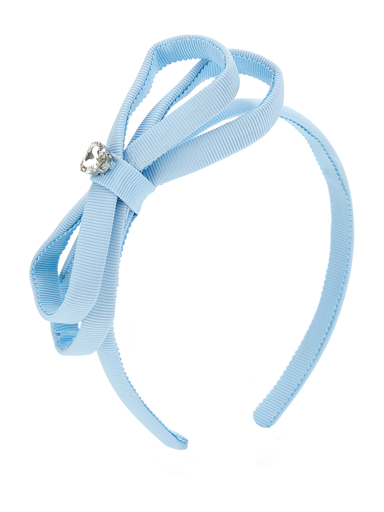 Shop Monnalisa Hairband With Logo In Sky Blue