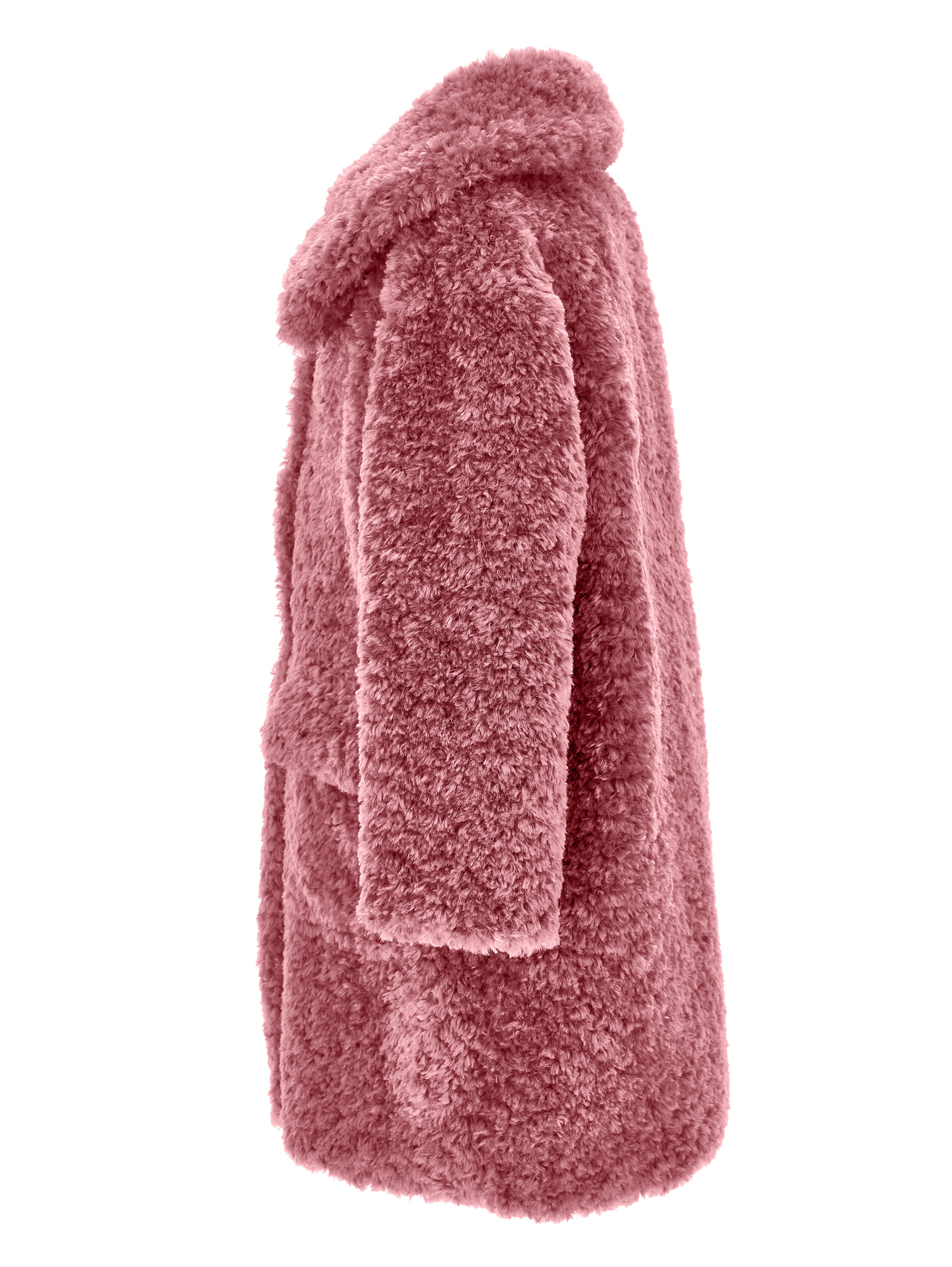Monnalisa Plush Coat In Blush Pink