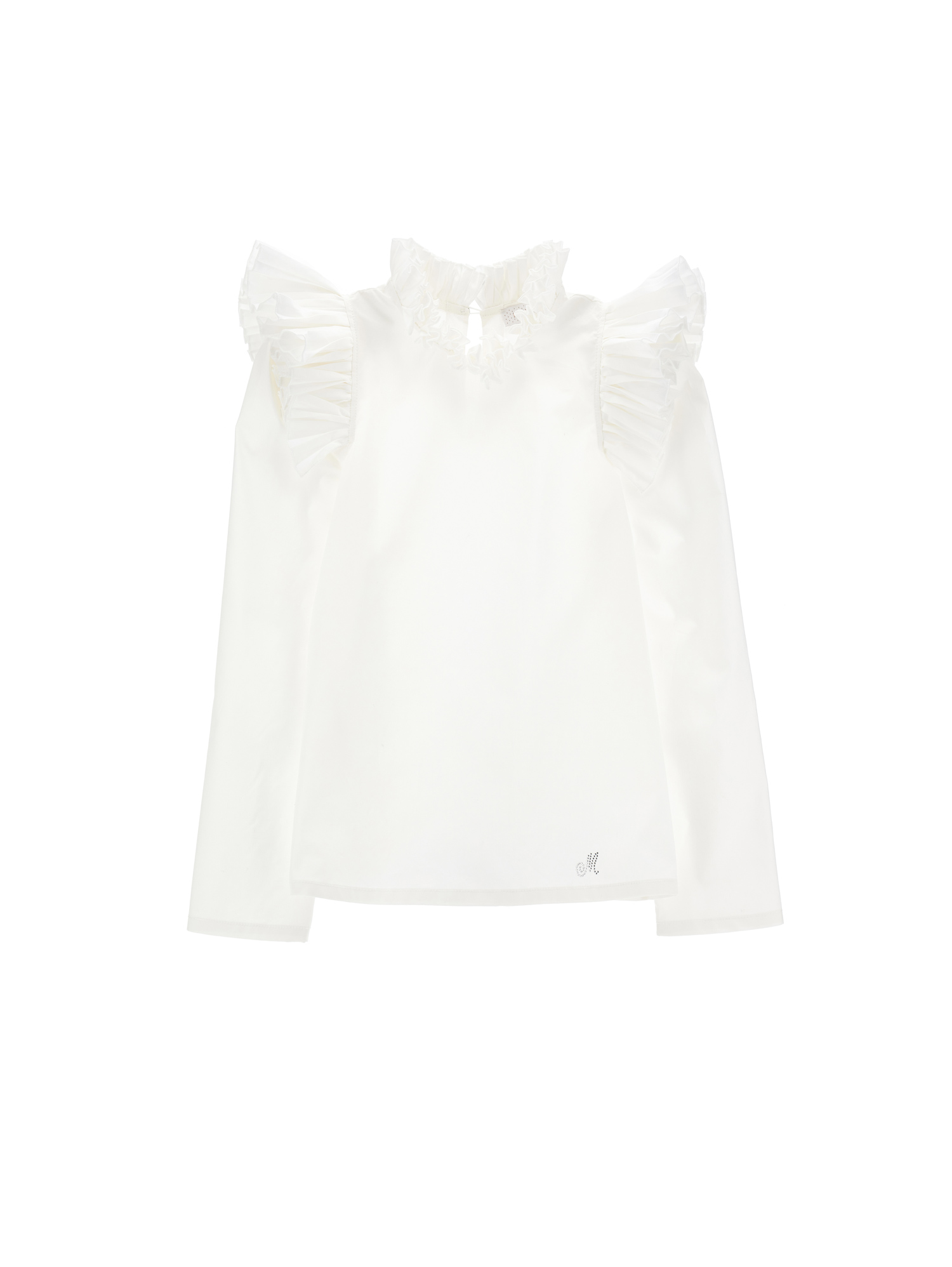 Monnalisa Casacca popeline con rouches