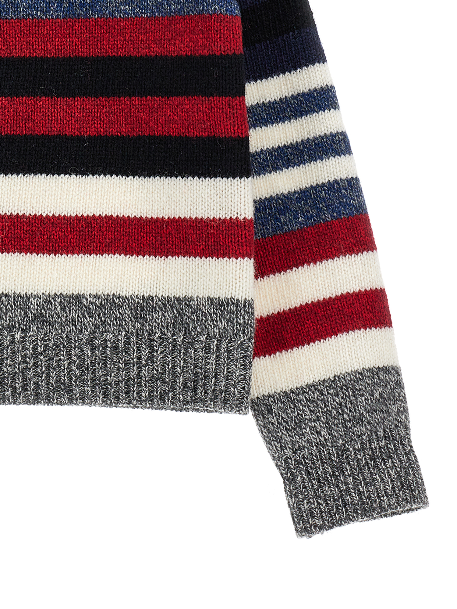Monnalisa Striped Wool Blend Sweater In Multicolor