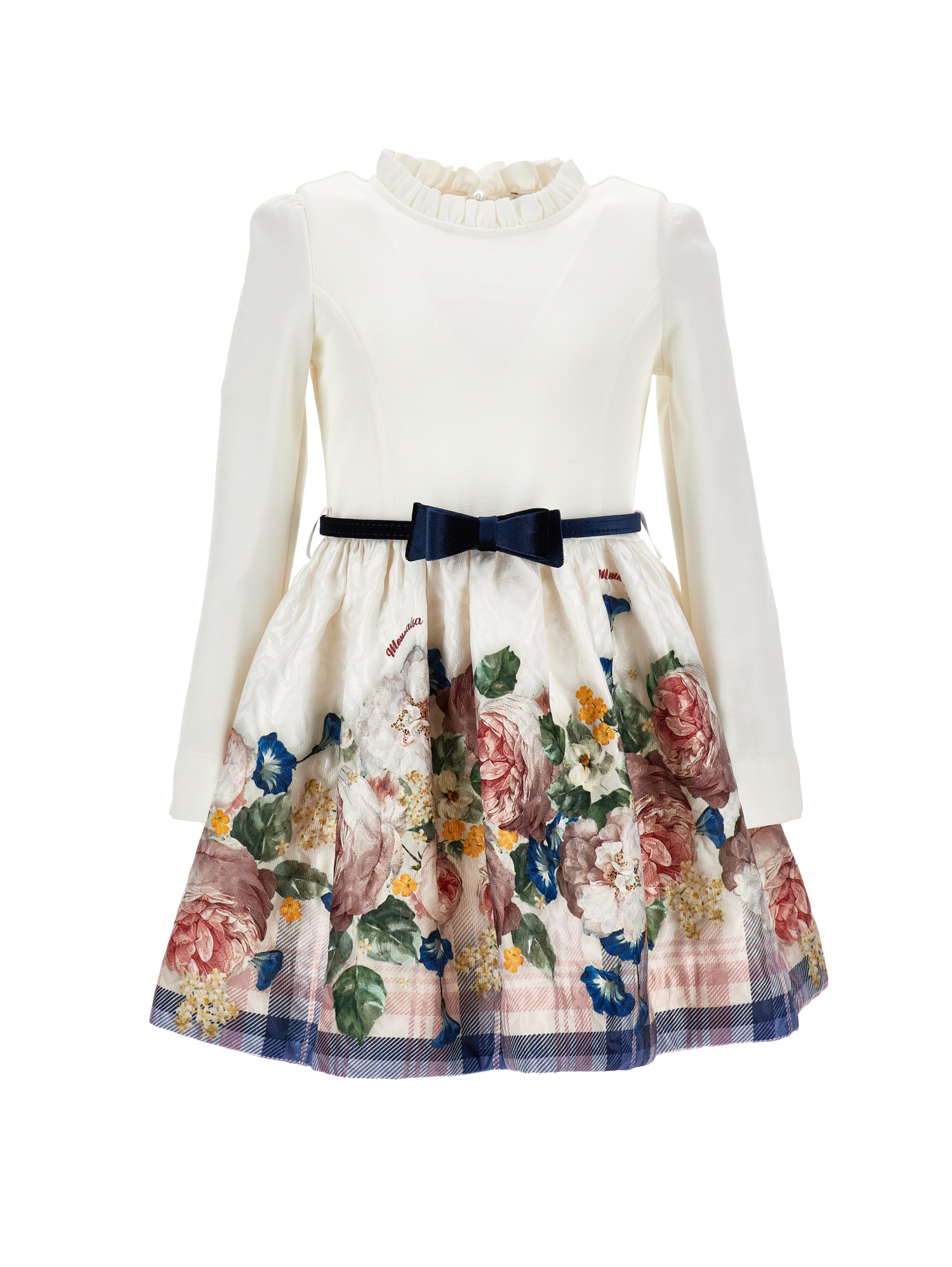 Monnalisa Abito broccato rose barocche