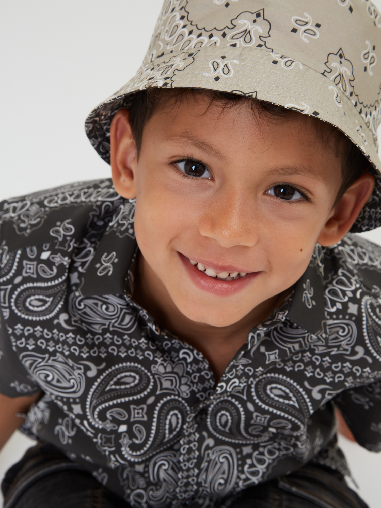 Monnalisa Fisherman Model Cotton Hat In Beige