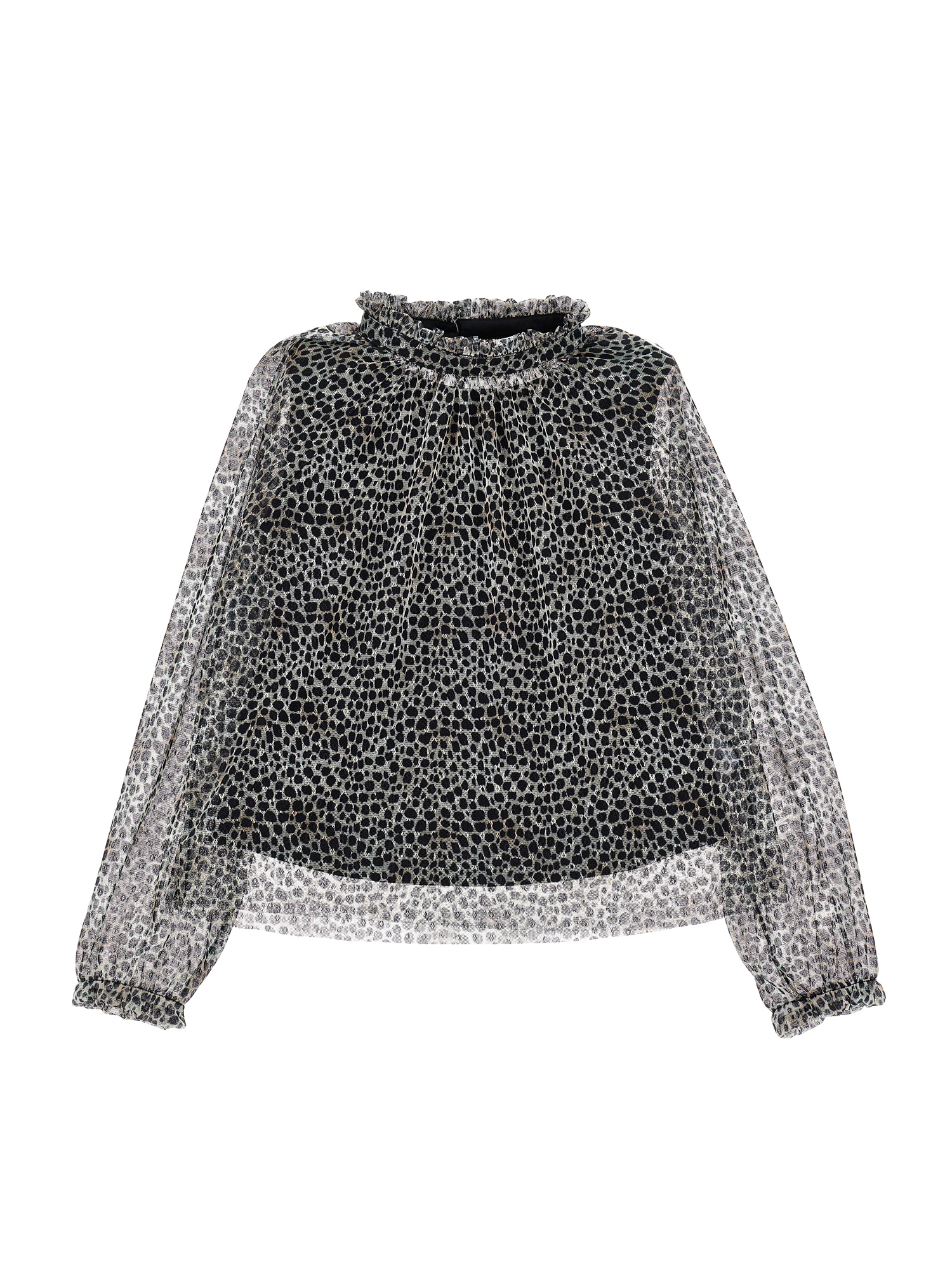 Philosophy Di Lorenzo Serafini Philosophy Kids  Plumetis Tulle Blouse In Black