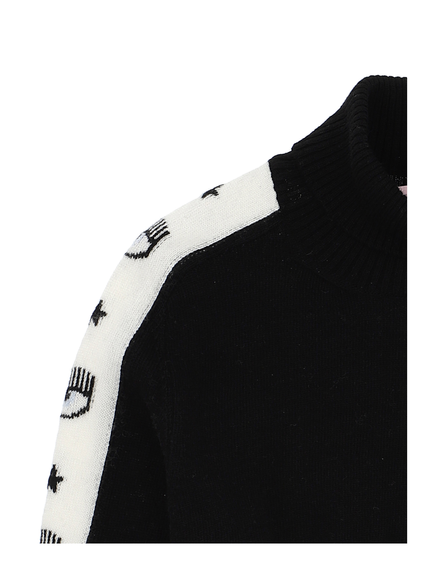 Shop Chiara Ferragni Logomania Cropped Pullover In Black