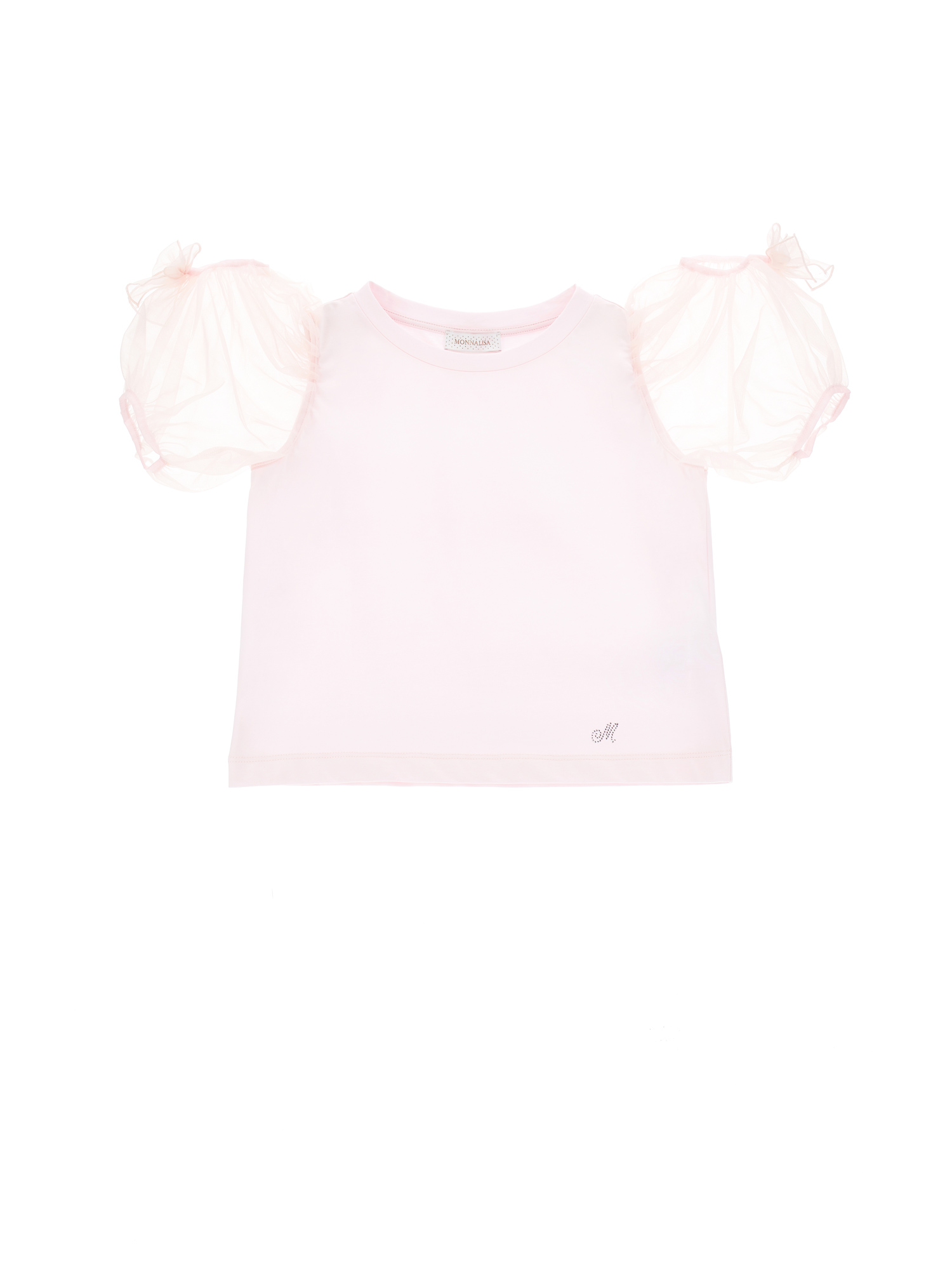 Monnalisa T-shirt jersey con maniche palloncino
