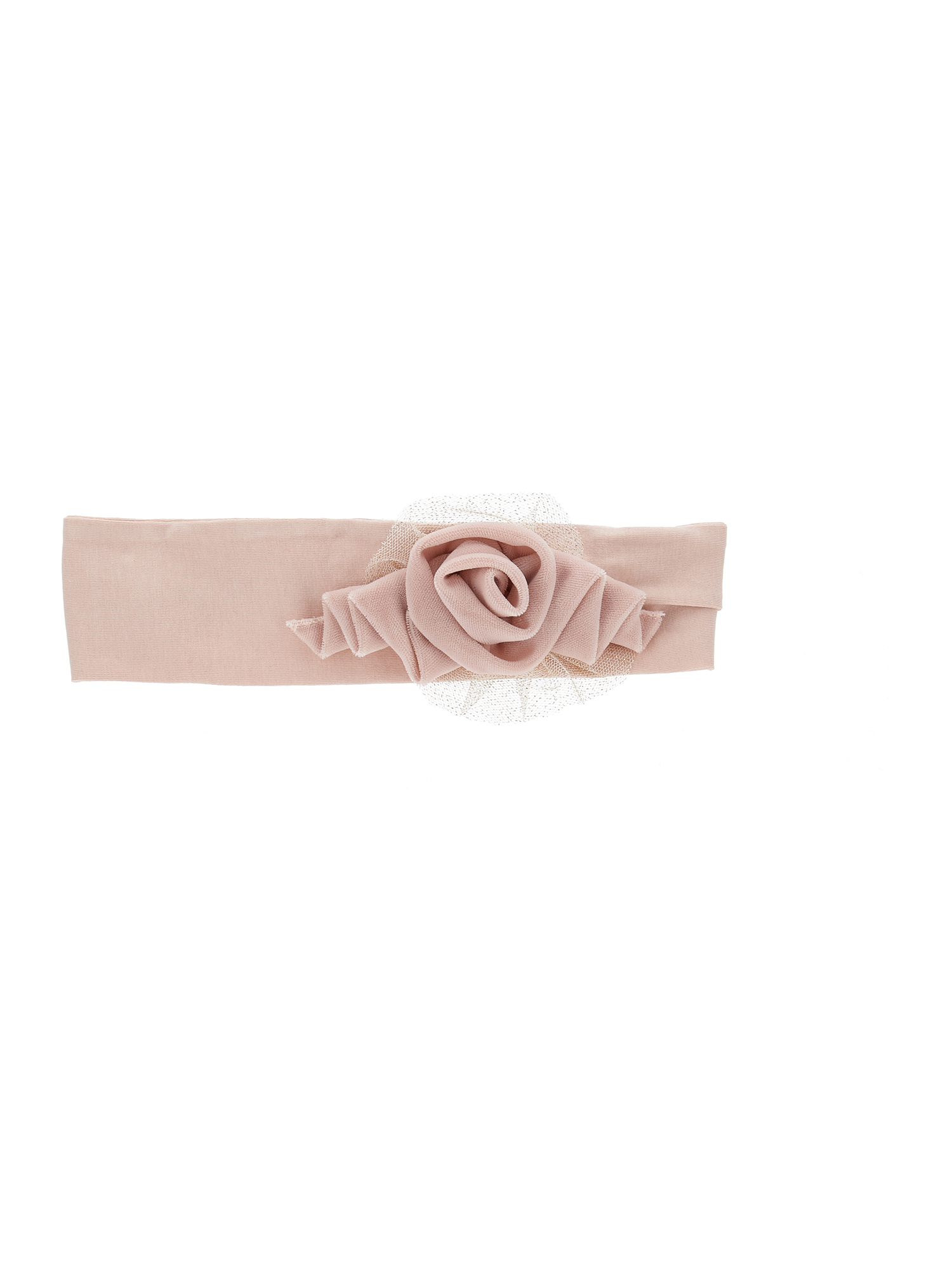 Monnalisa Velvet Hair Band In Light Pink