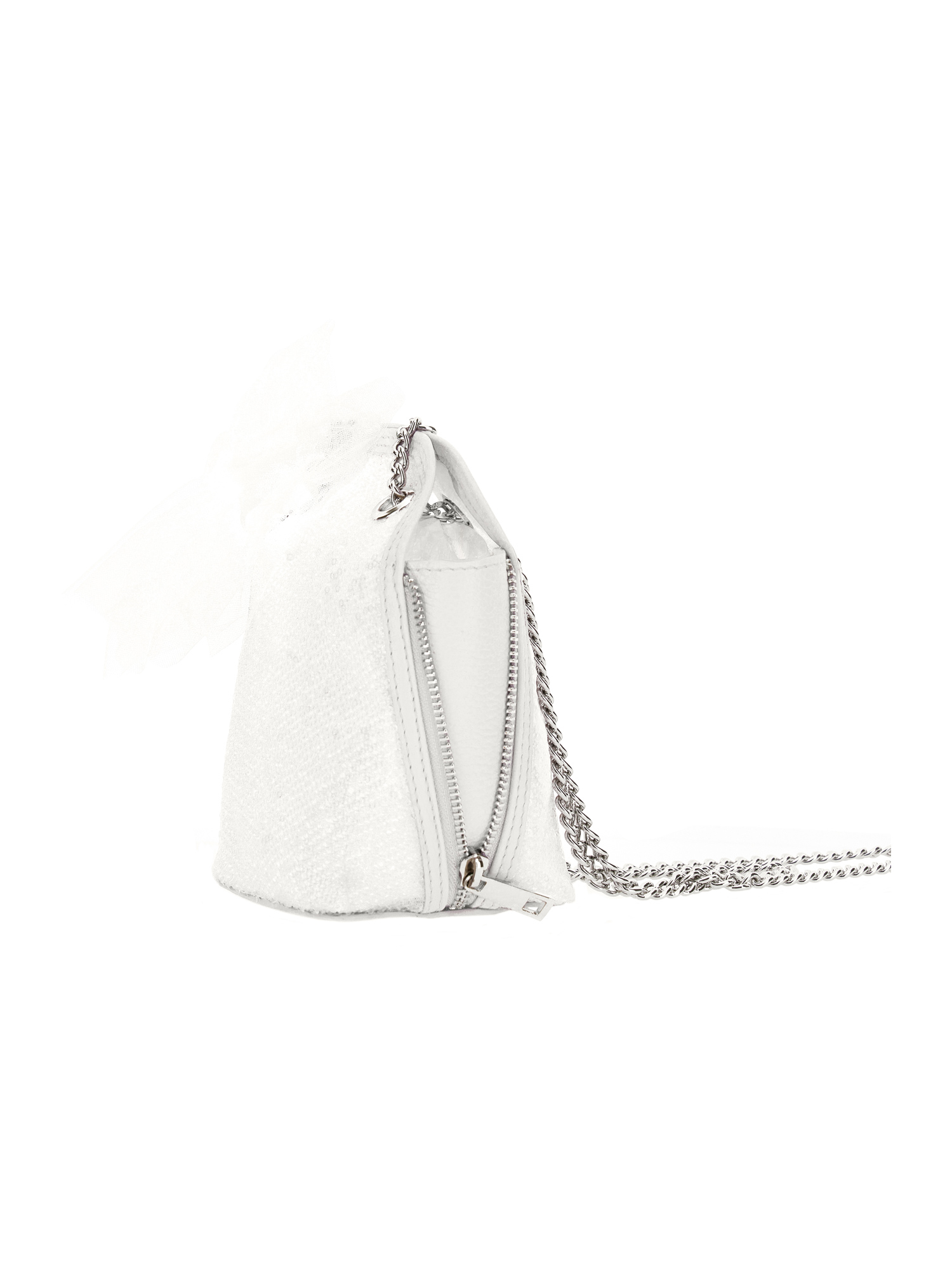 Shop Monnalisa Sequinned Bag In Cream