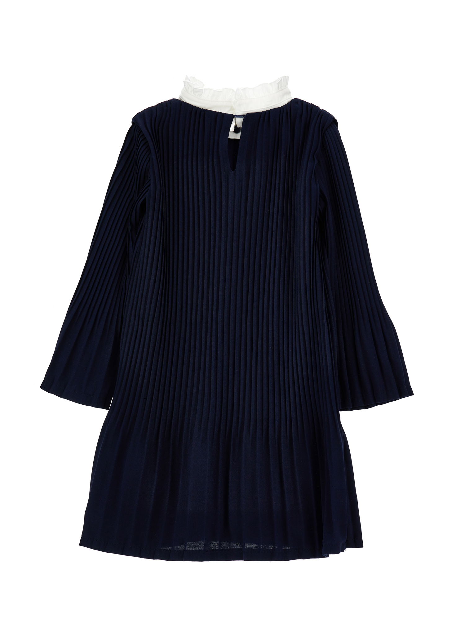 Monnalisa Pleated Dress With Bow In Black