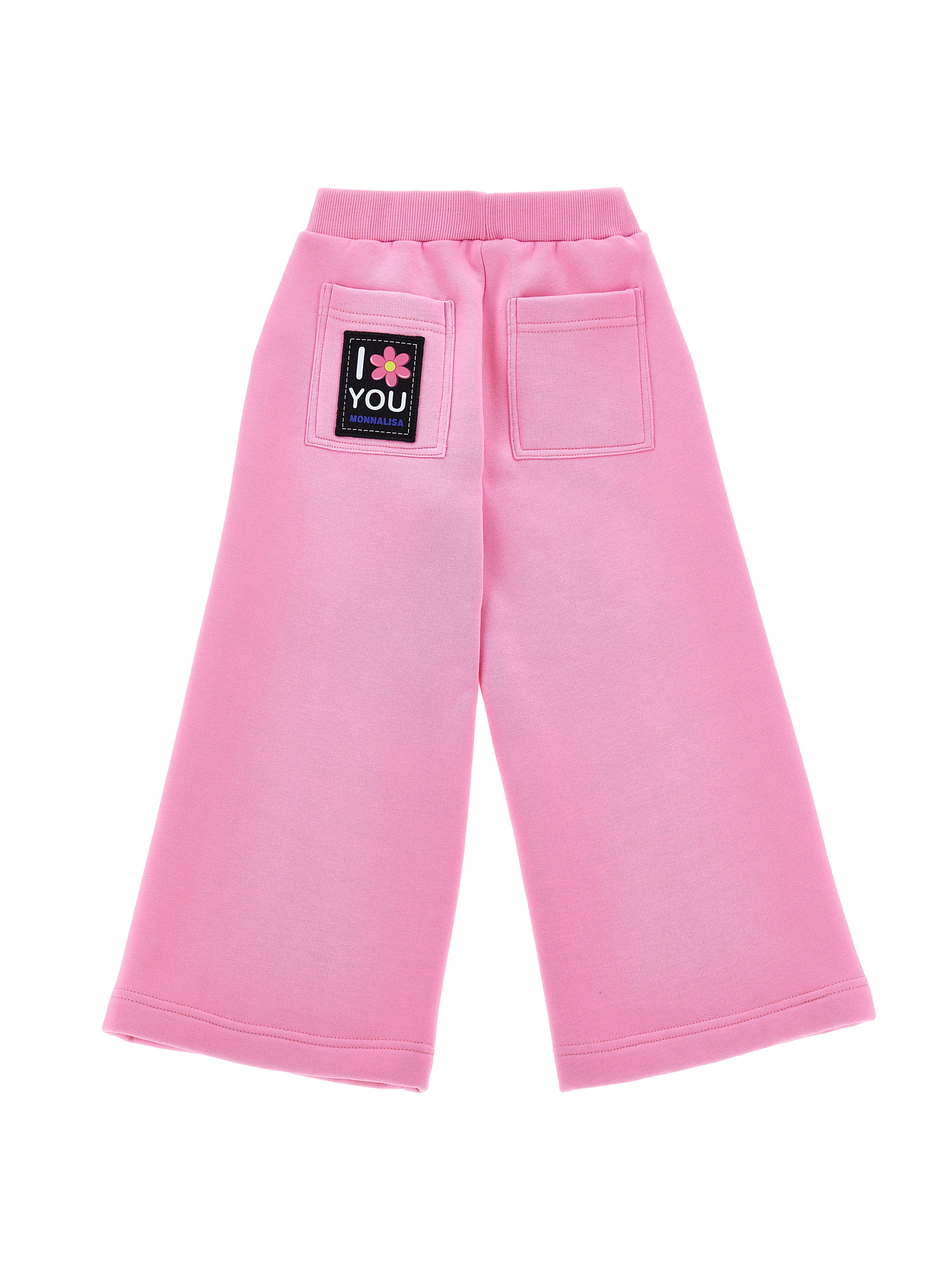 Monnalisa Daisy Fleece Set In Bright Peach Pink