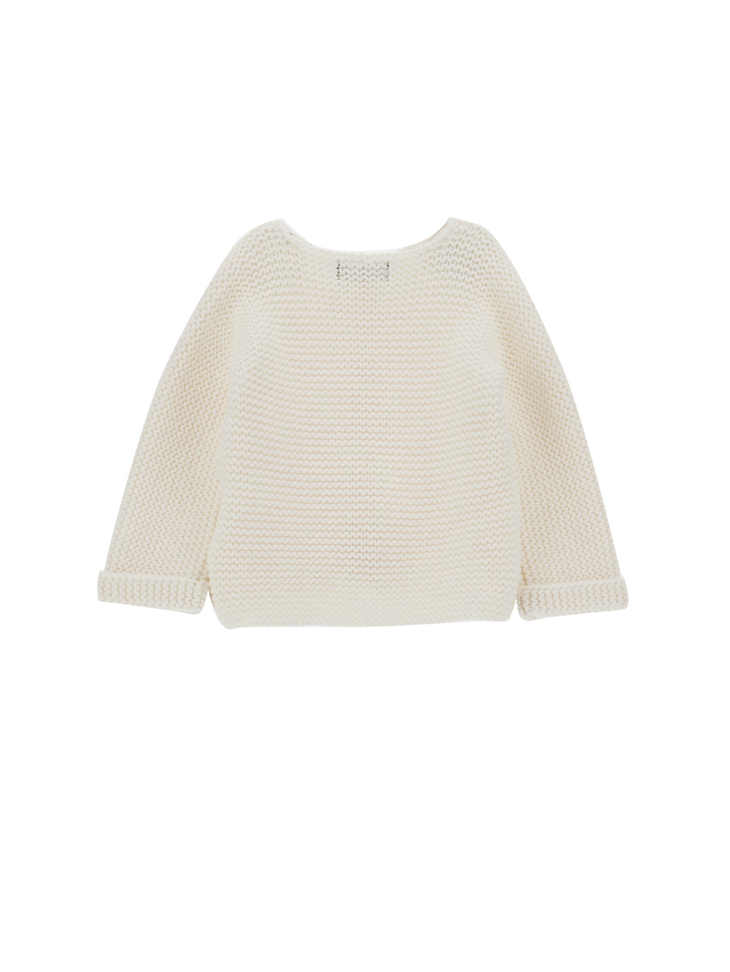 Monnalisa Knitted Cardigan In Cream