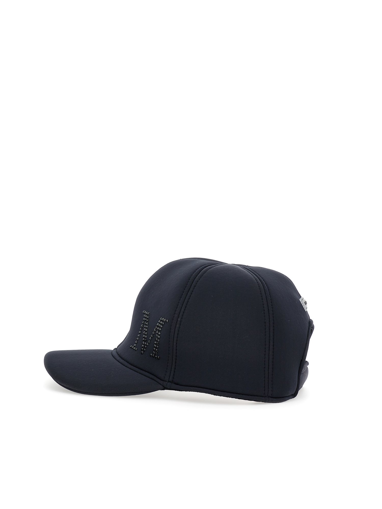Monnalisa Rhinestone Neoprene Cap In Black